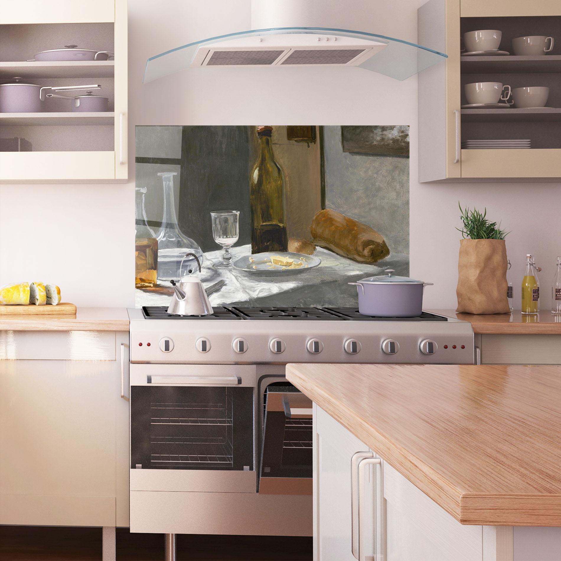 Konyhai üveg hátfal Still Life With Bottle mockup 1