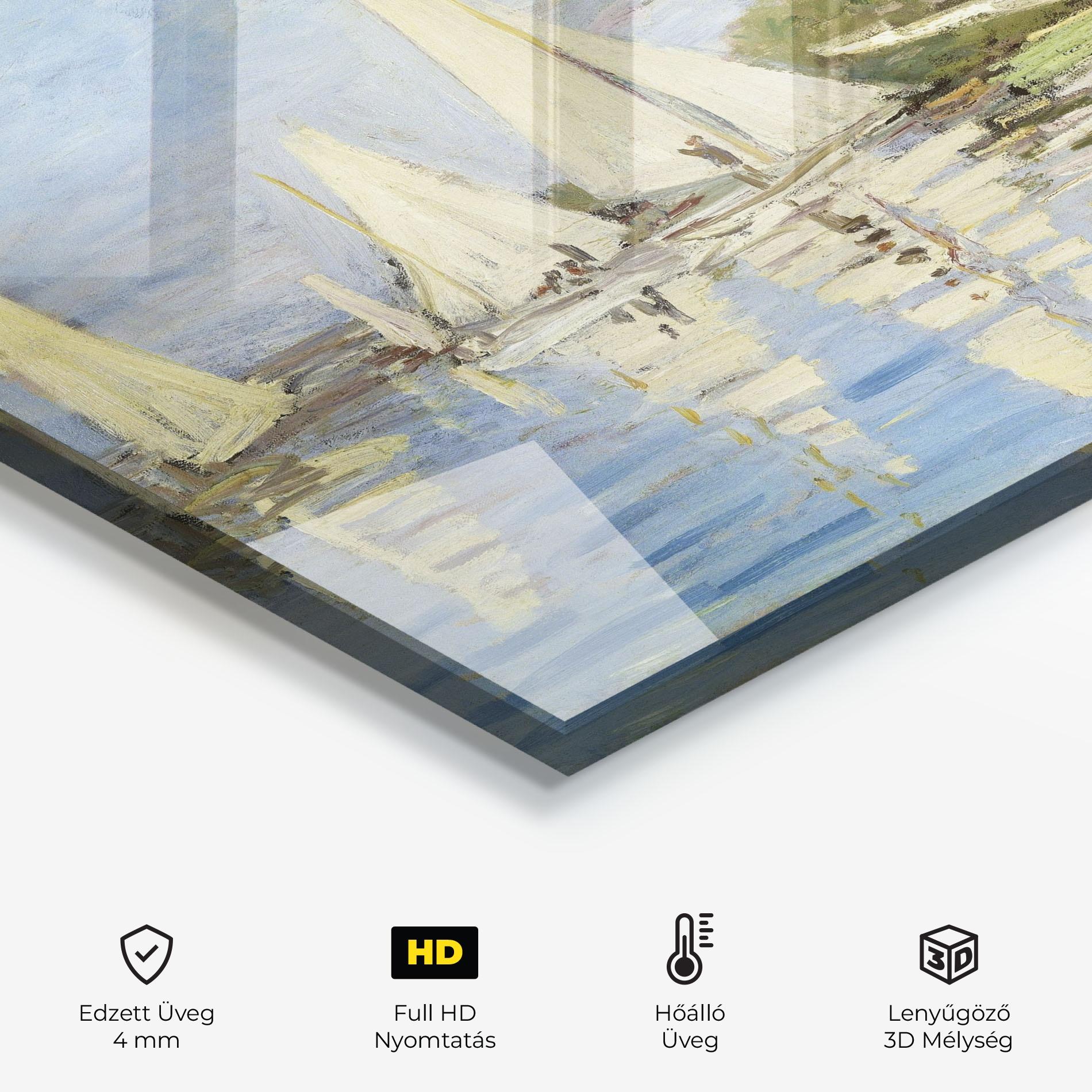 Konyhai üveg hátfal Regattas At Argenteuil mockup 2