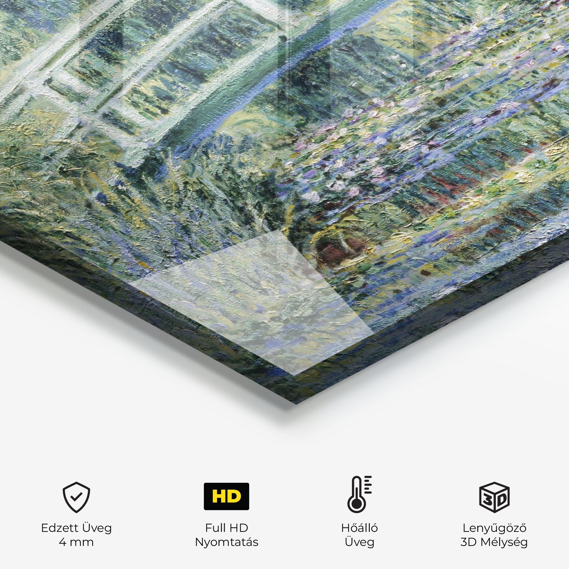 Konyhai üveg hátfal Water Lilies mockup 2