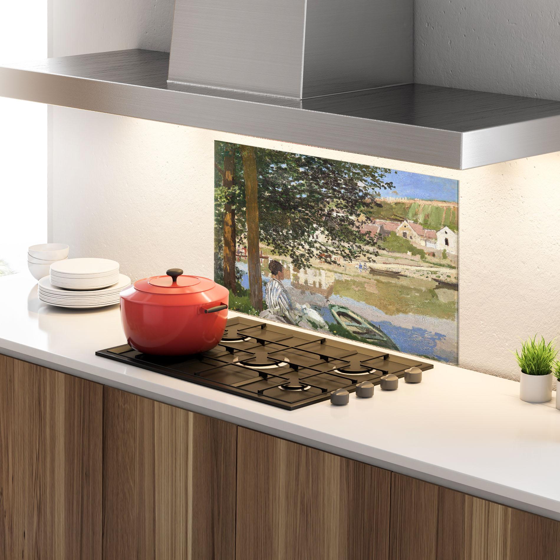 Konyhai üveg hátfal On The Bank Of The Seine mockup 4