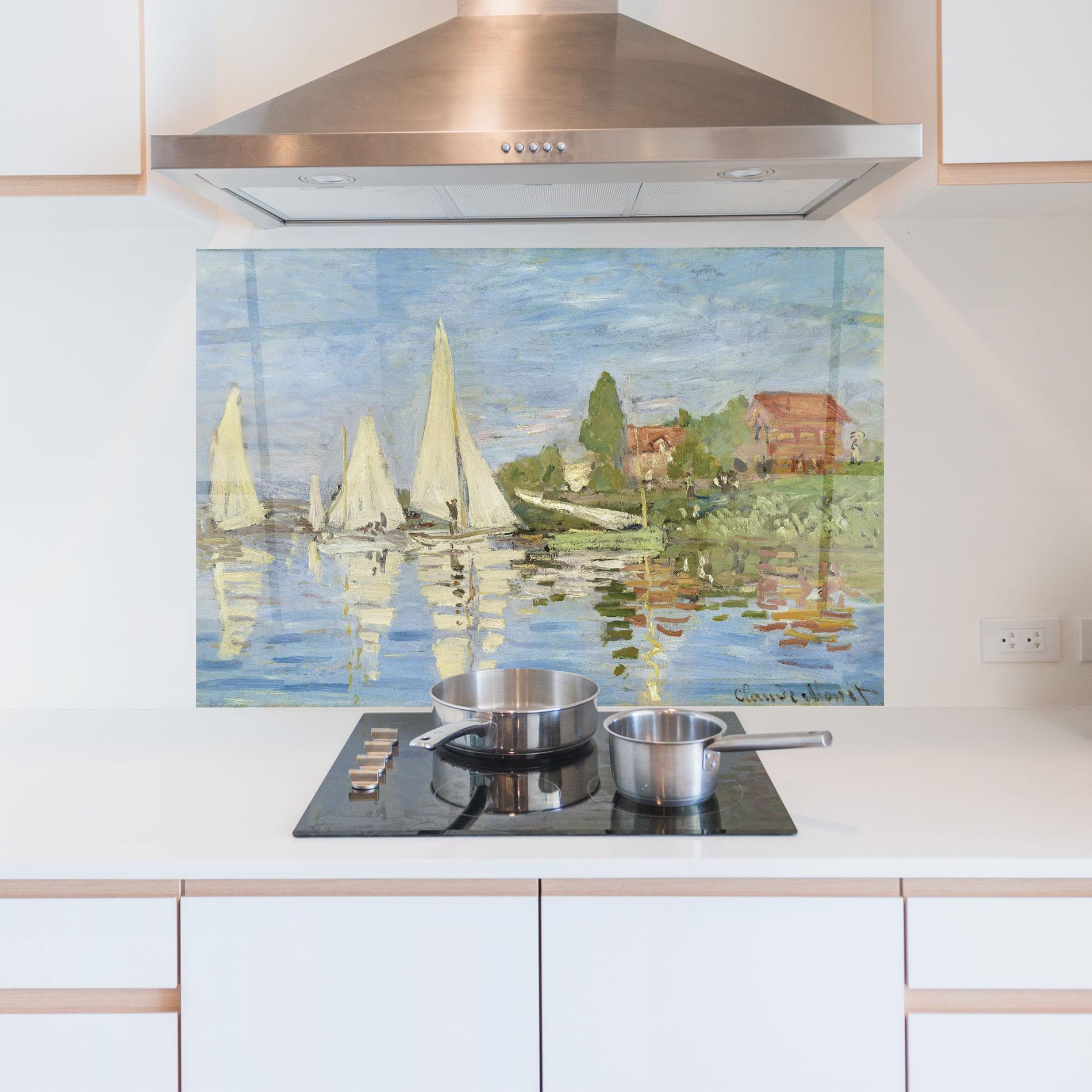 Konyhai üveg hátfal Regattas At Argenteuil mockup 5