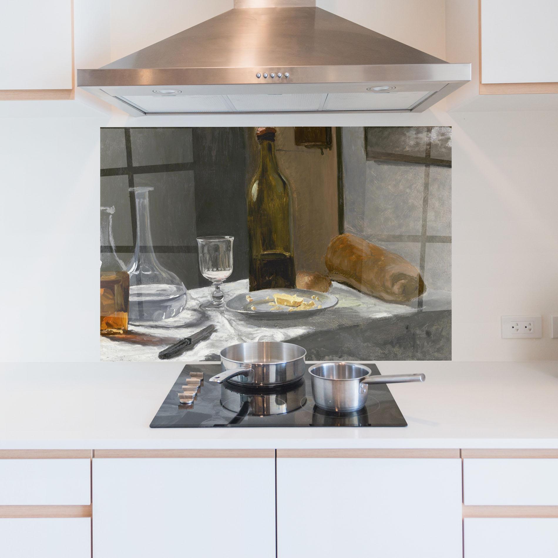 Konyhai üveg hátfal Still Life With Bottle mockup 5
