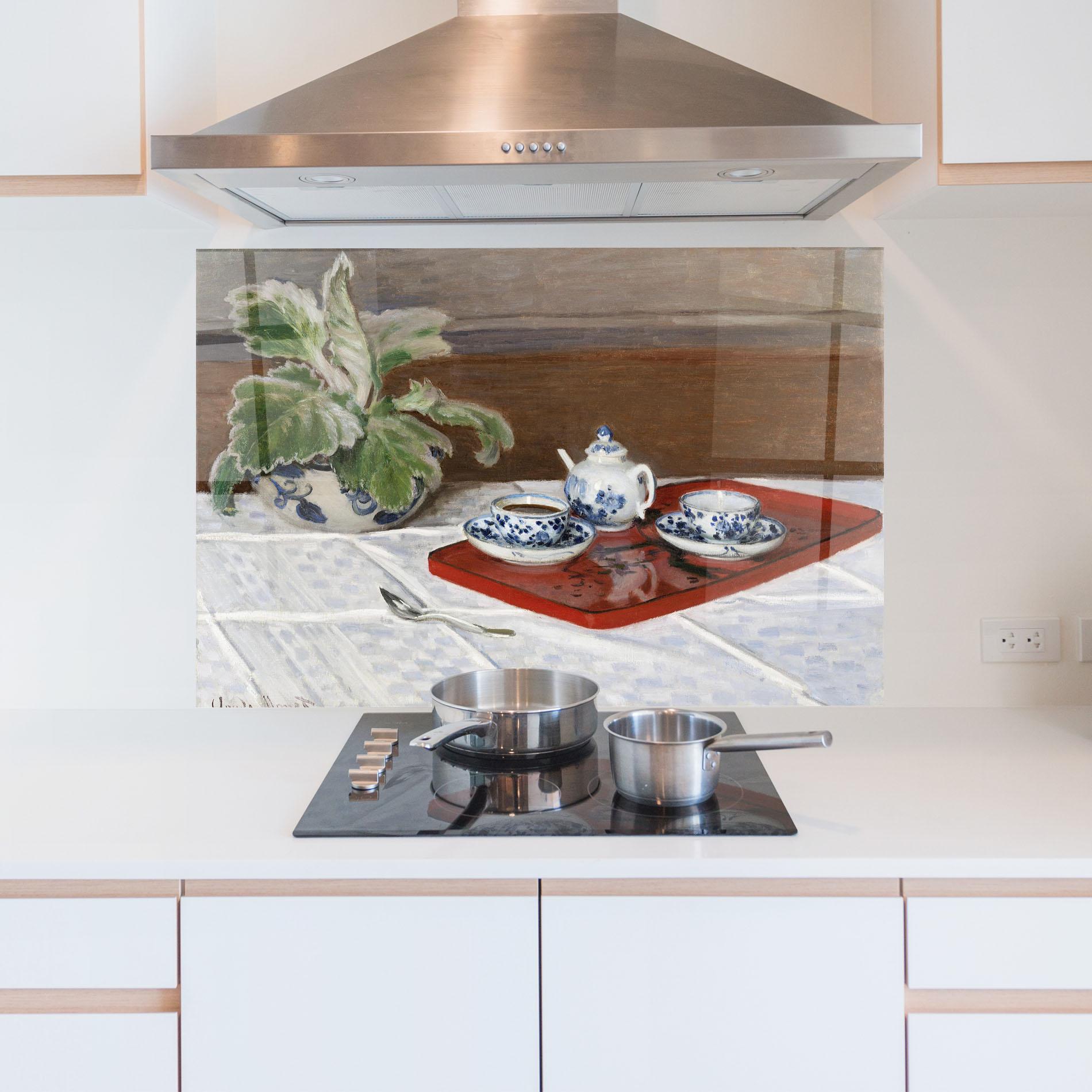 Konyhai üveg hátfal Tea Service mockup 5