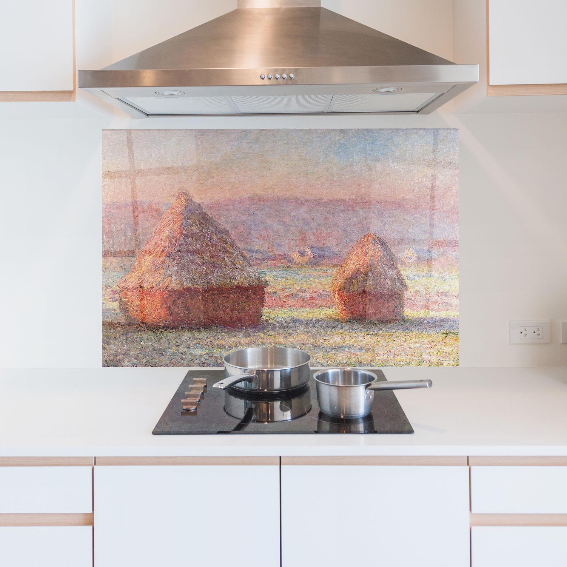 Konyhai üveg hátfal White Frost mockup 5