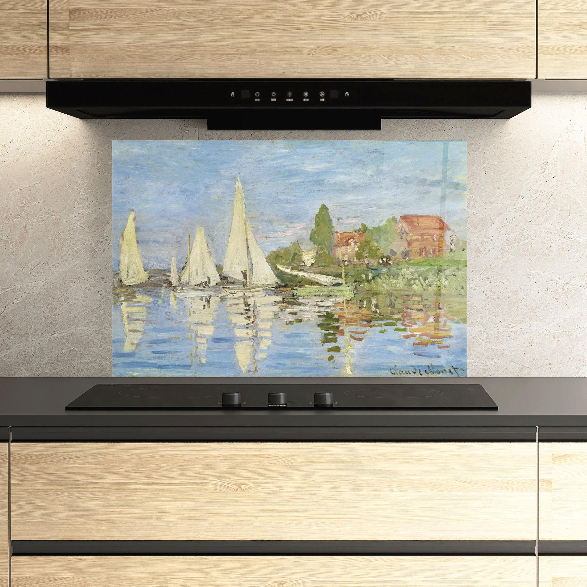 Konyhai üveg hátfal Regattas At Argenteuil mockup 3