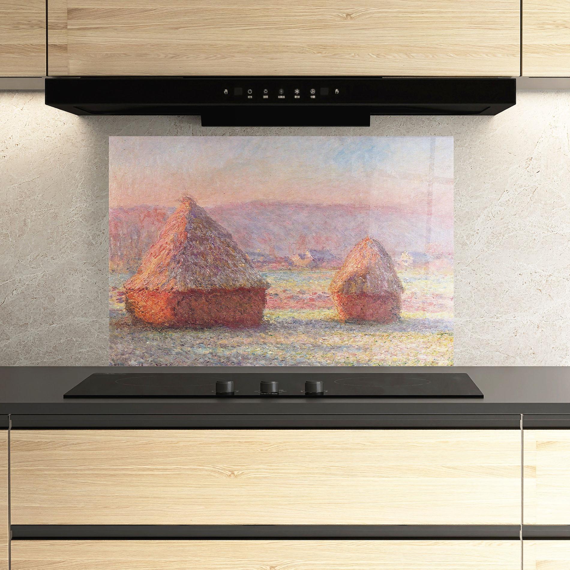 Konyhai üveg hátfal White Frost mockup 3