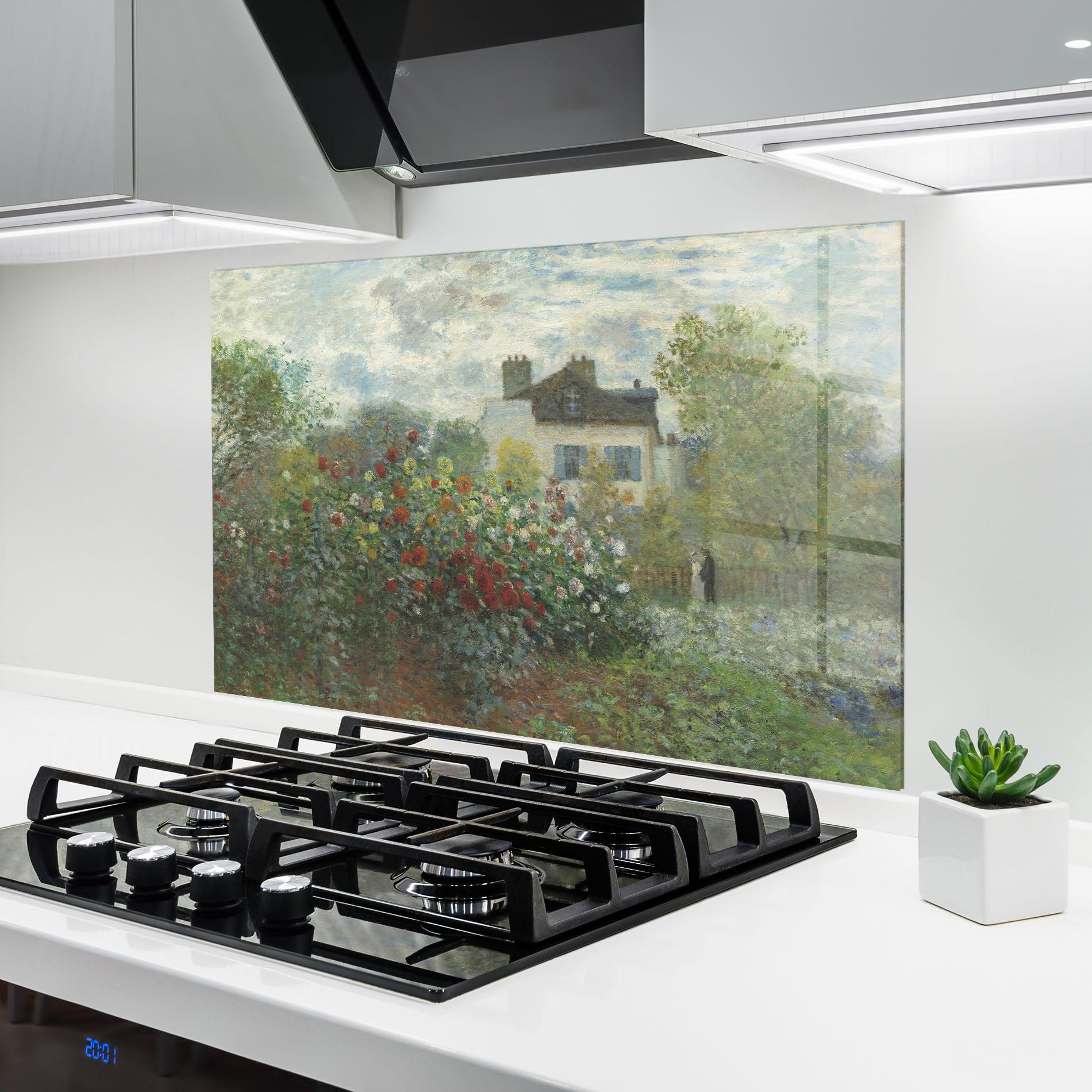 Konyhai üveg hátfal Garden In Argenteuil mockup 6