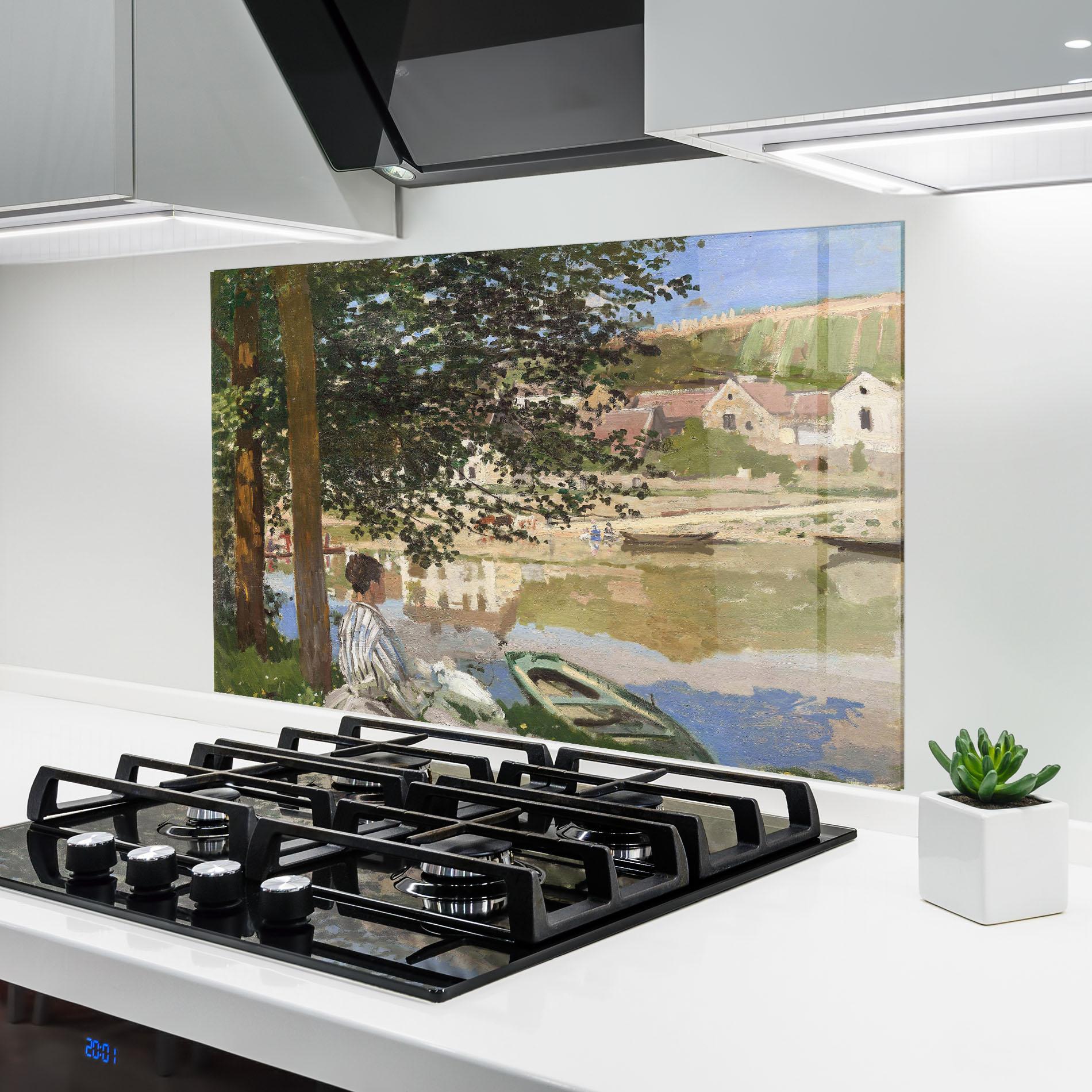 Konyhai üveg hátfal On The Bank Of The Seine mockup 6