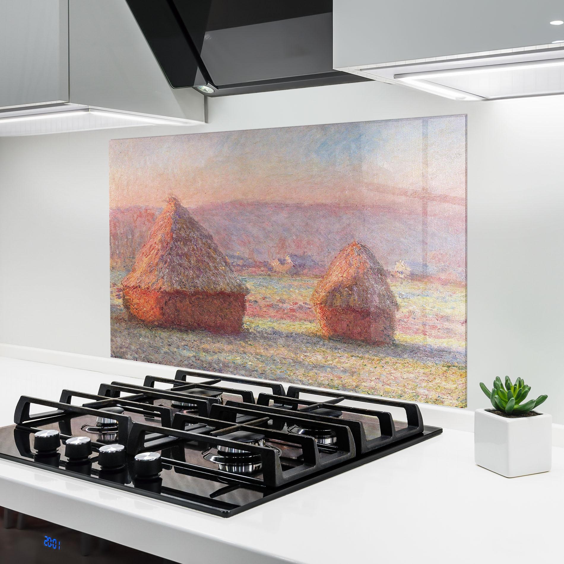 Konyhai üveg hátfal White Frost mockup 6