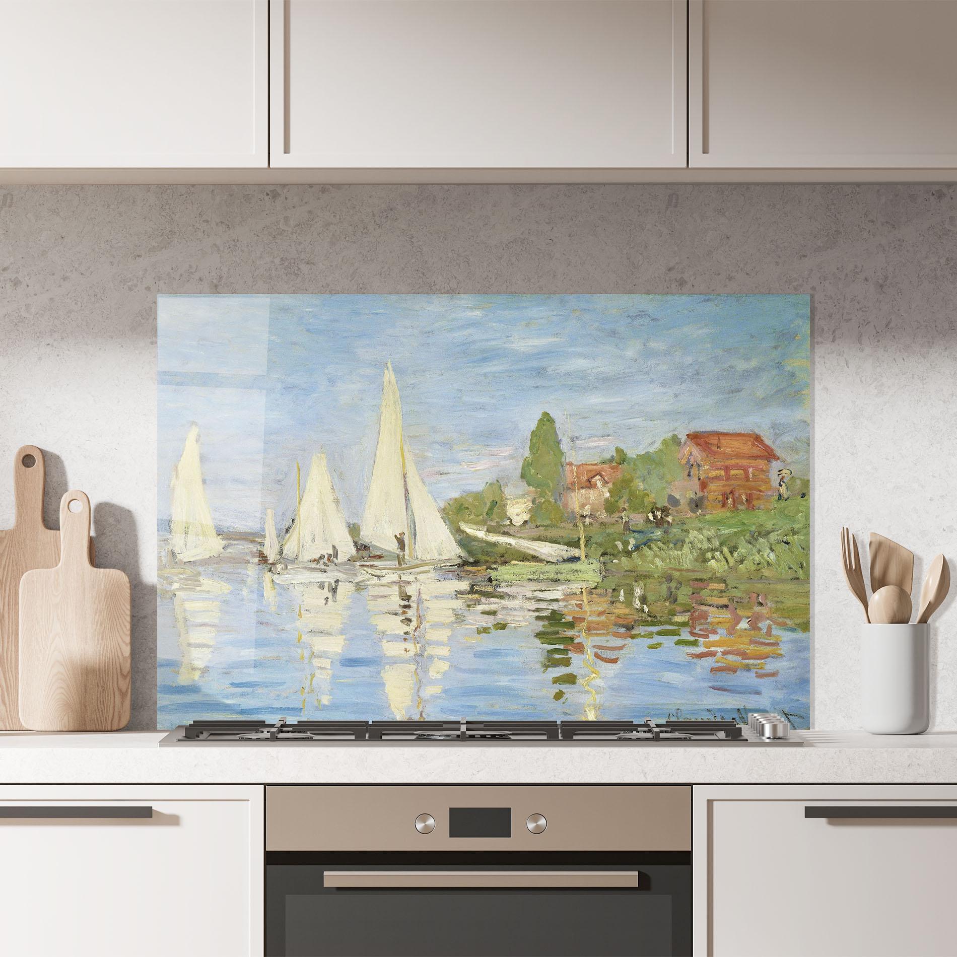 Konyhai üveg hátfal Regattas At Argenteuil mockup 7