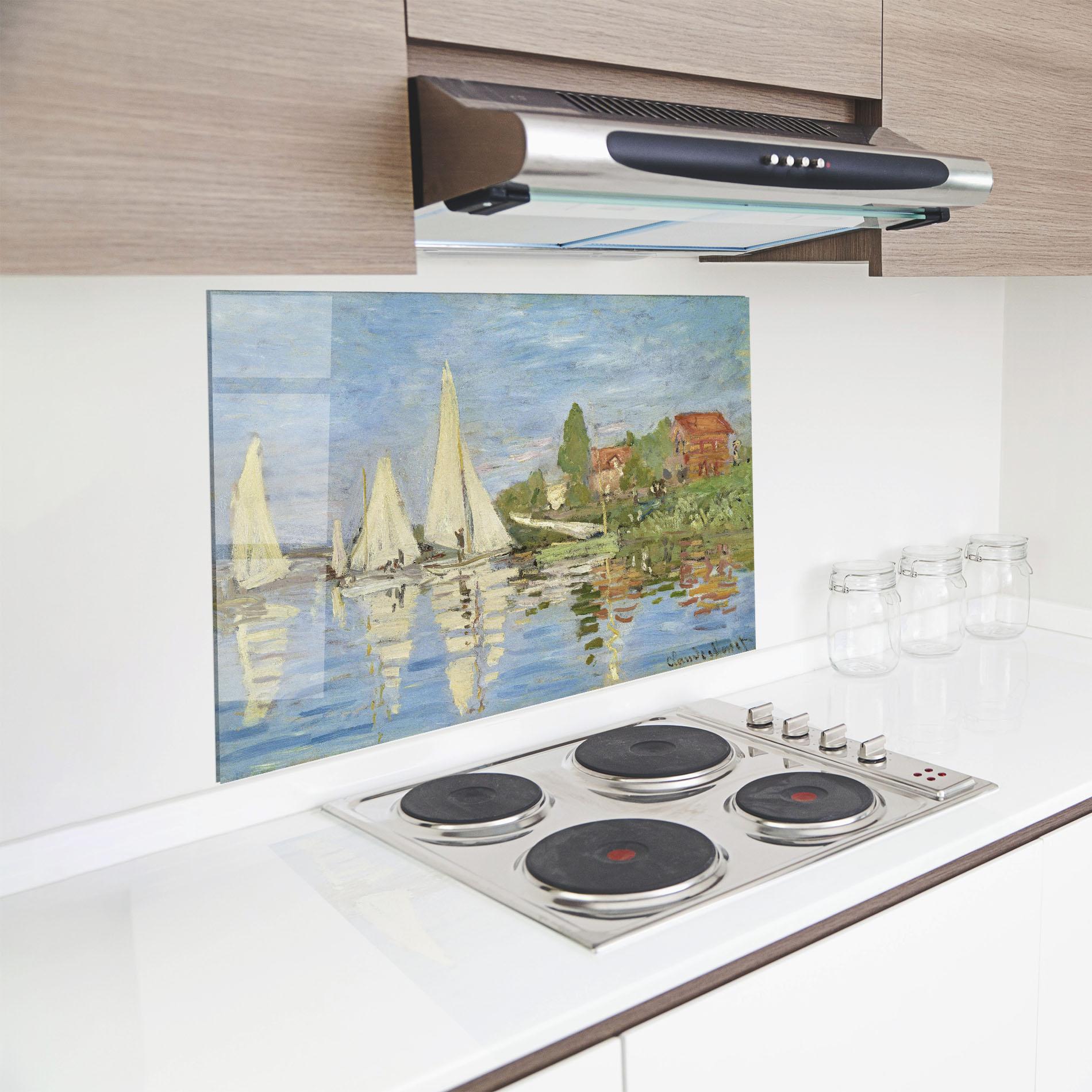 Konyhai üveg hátfal Regattas At Argenteuil mockup 8