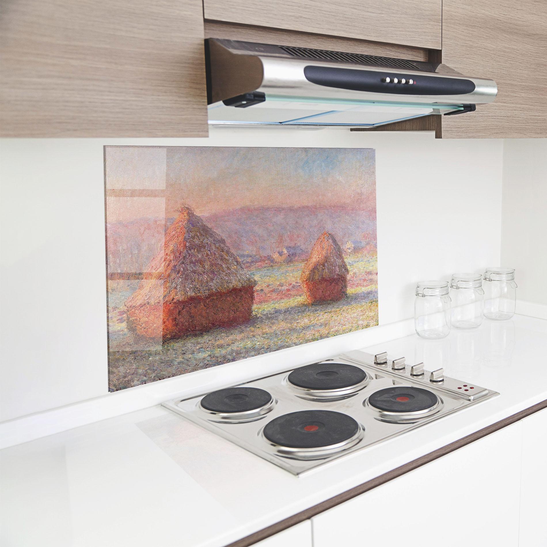 Konyhai üveg hátfal White Frost mockup 8