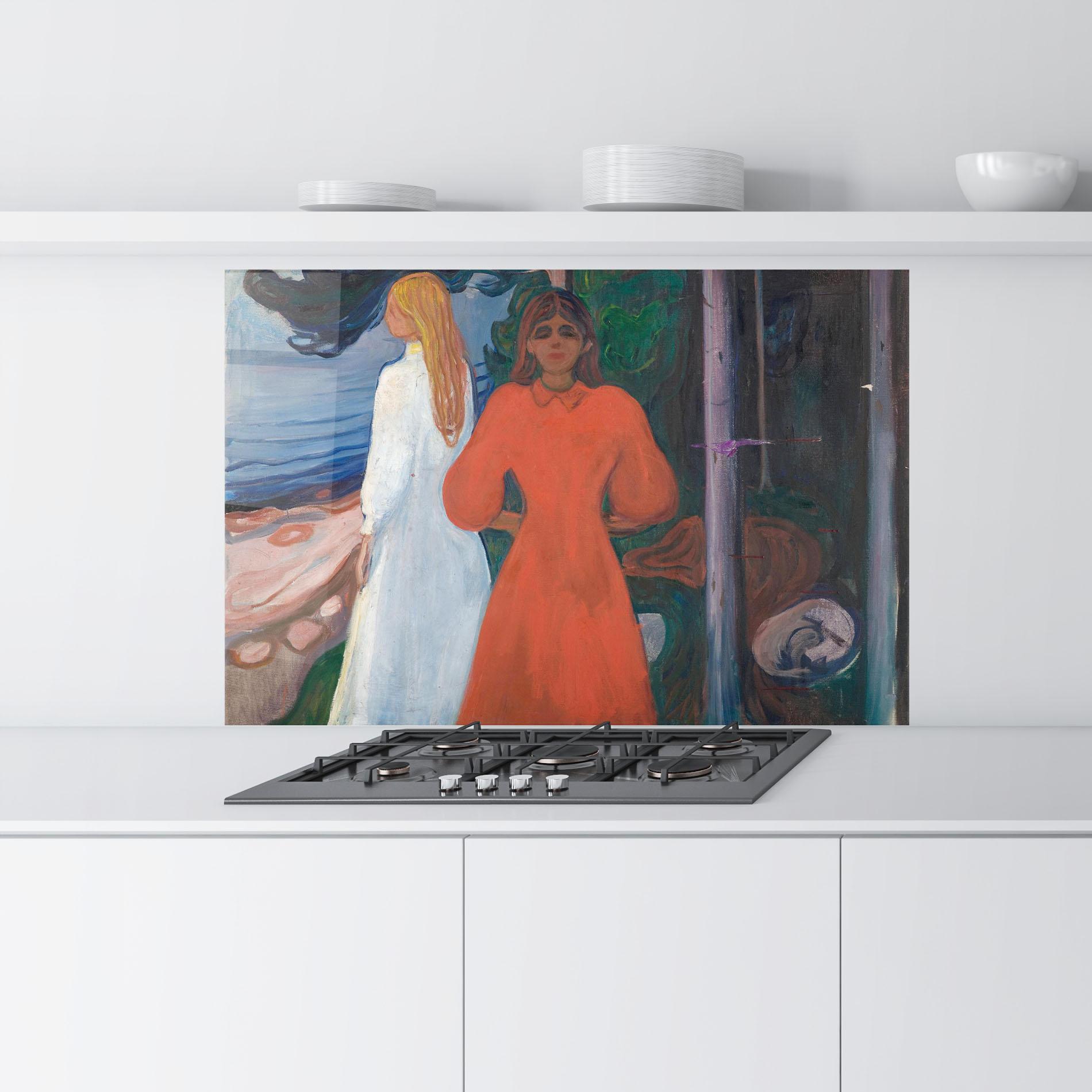 Konyhai üveg hátfal Red And White mockup 9