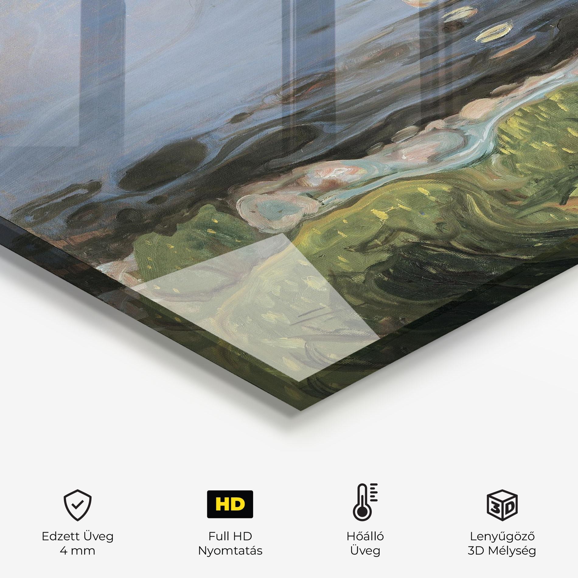 Konyhai üveg hátfal Summer Night Beach mockup 2