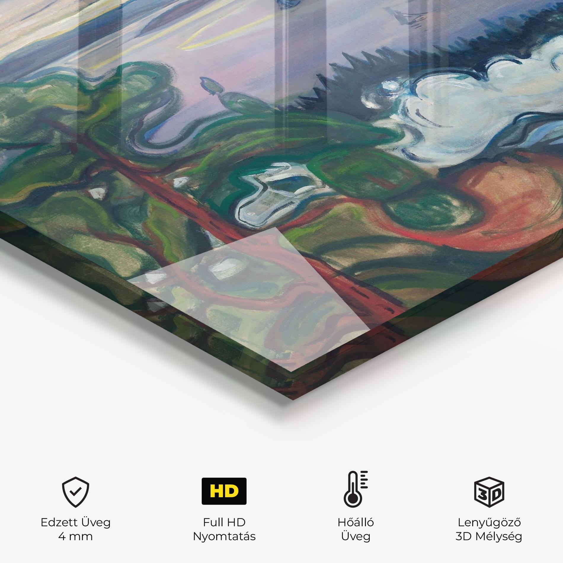 Konyhai üveg hátfal Train Smoke mockup 2