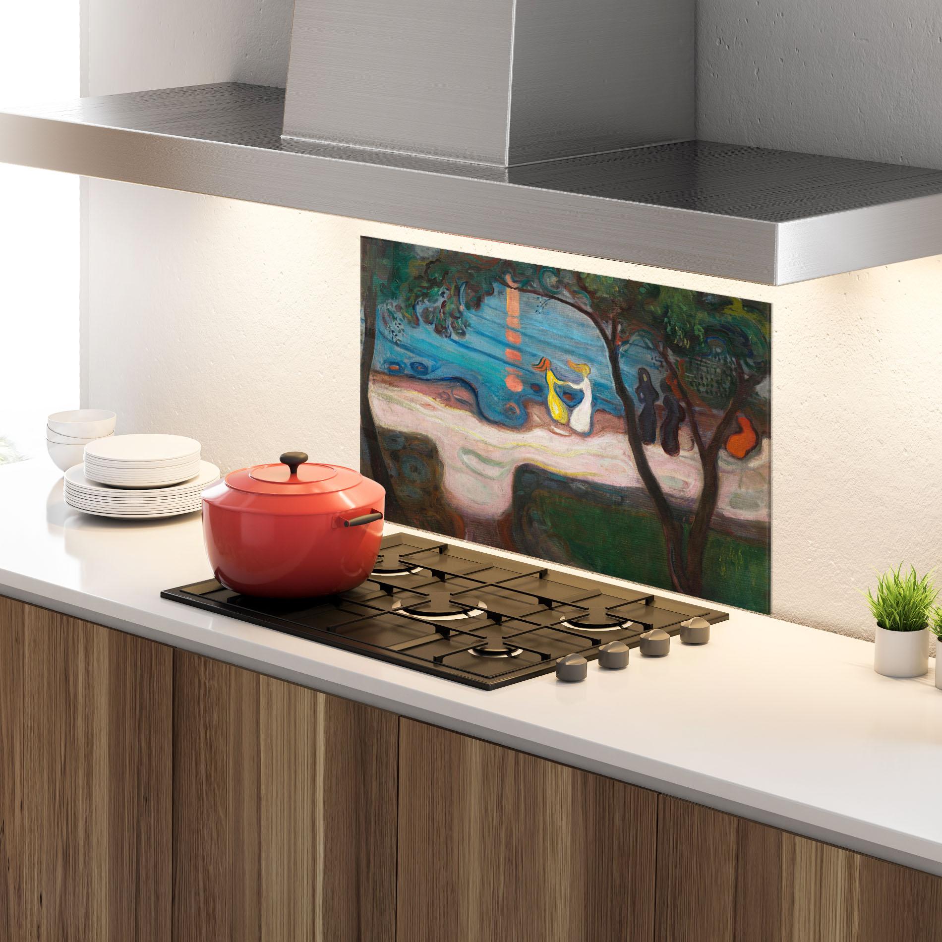 Konyhai üveg hátfal Dance On The Beach mockup 4