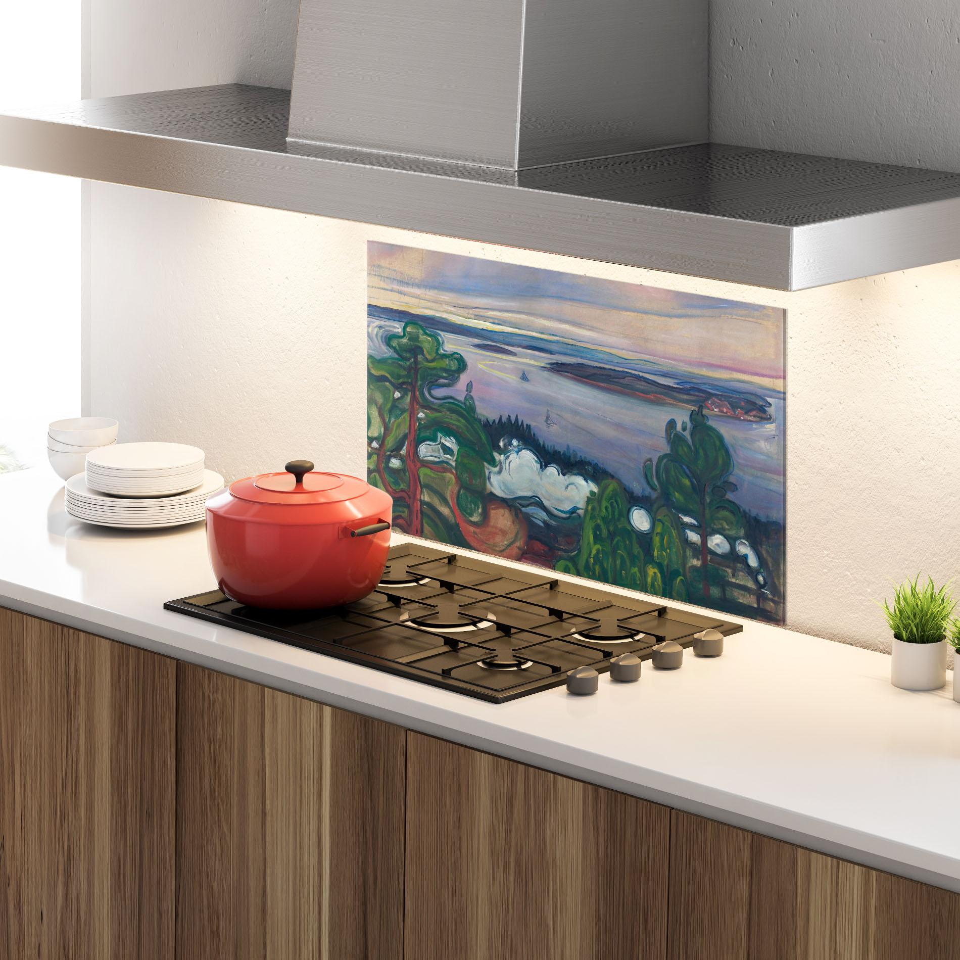 Konyhai üveg hátfal Train Smoke mockup 4