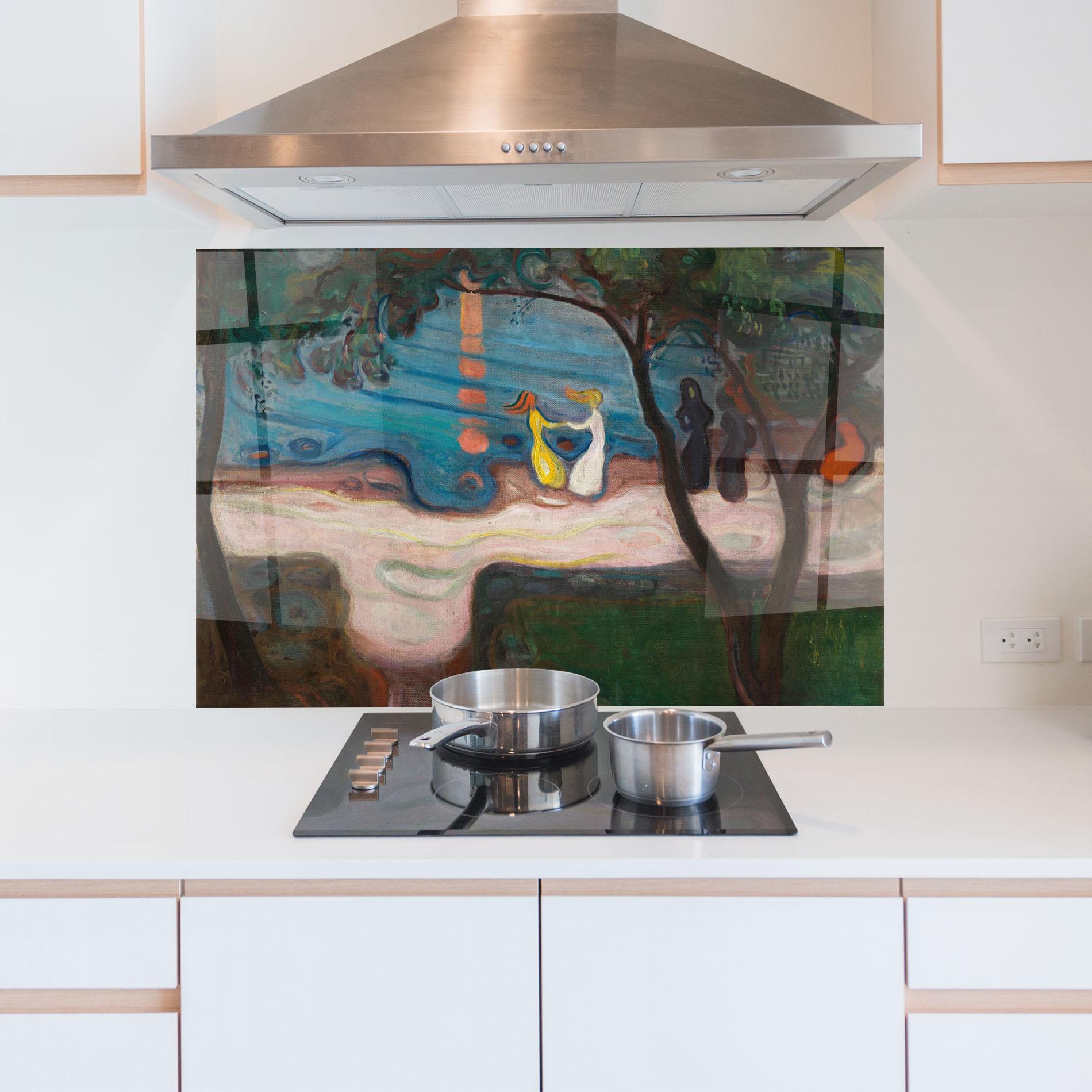 Konyhai üveg hátfal Dance On The Beach mockup 5