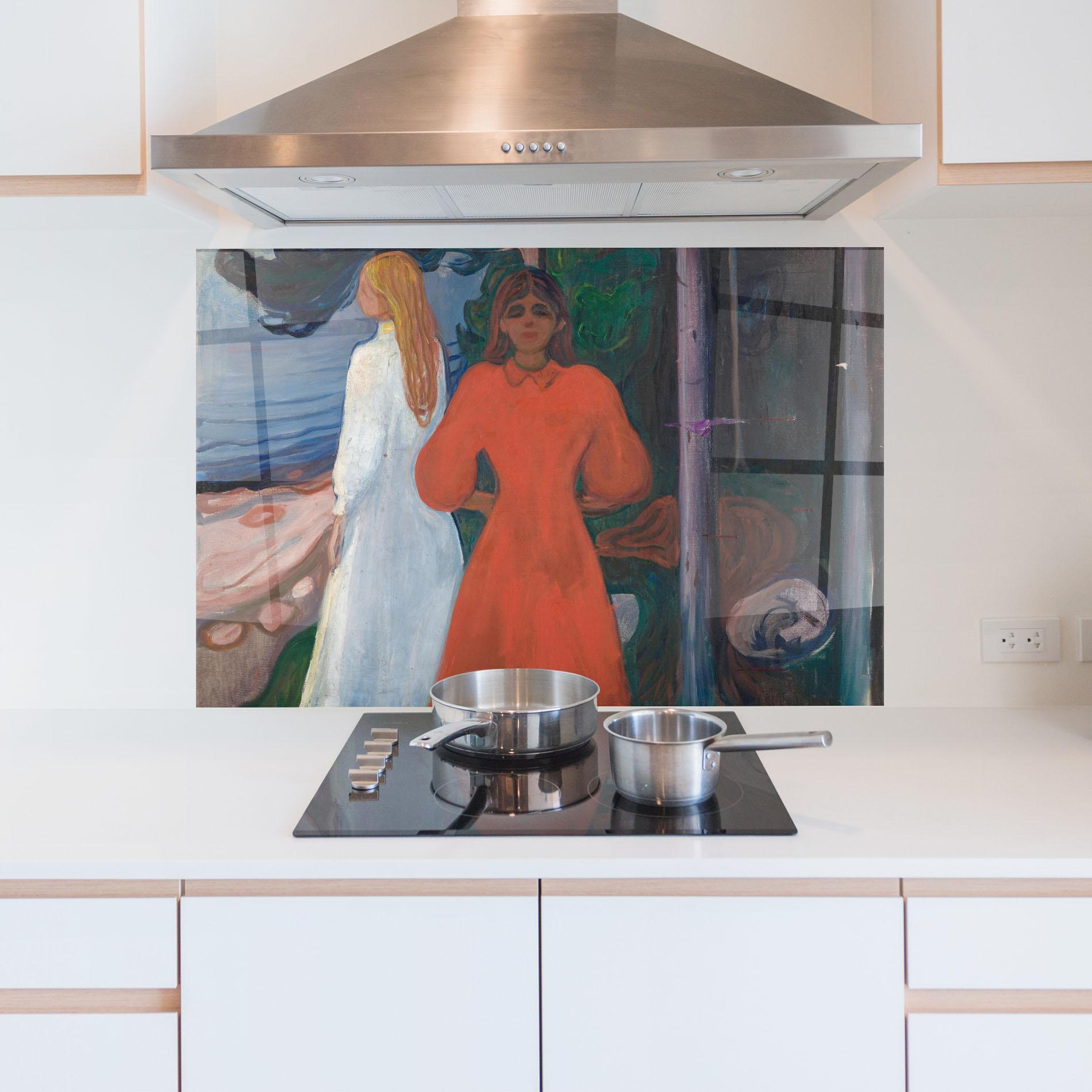 Konyhai üveg hátfal Red And White mockup 5