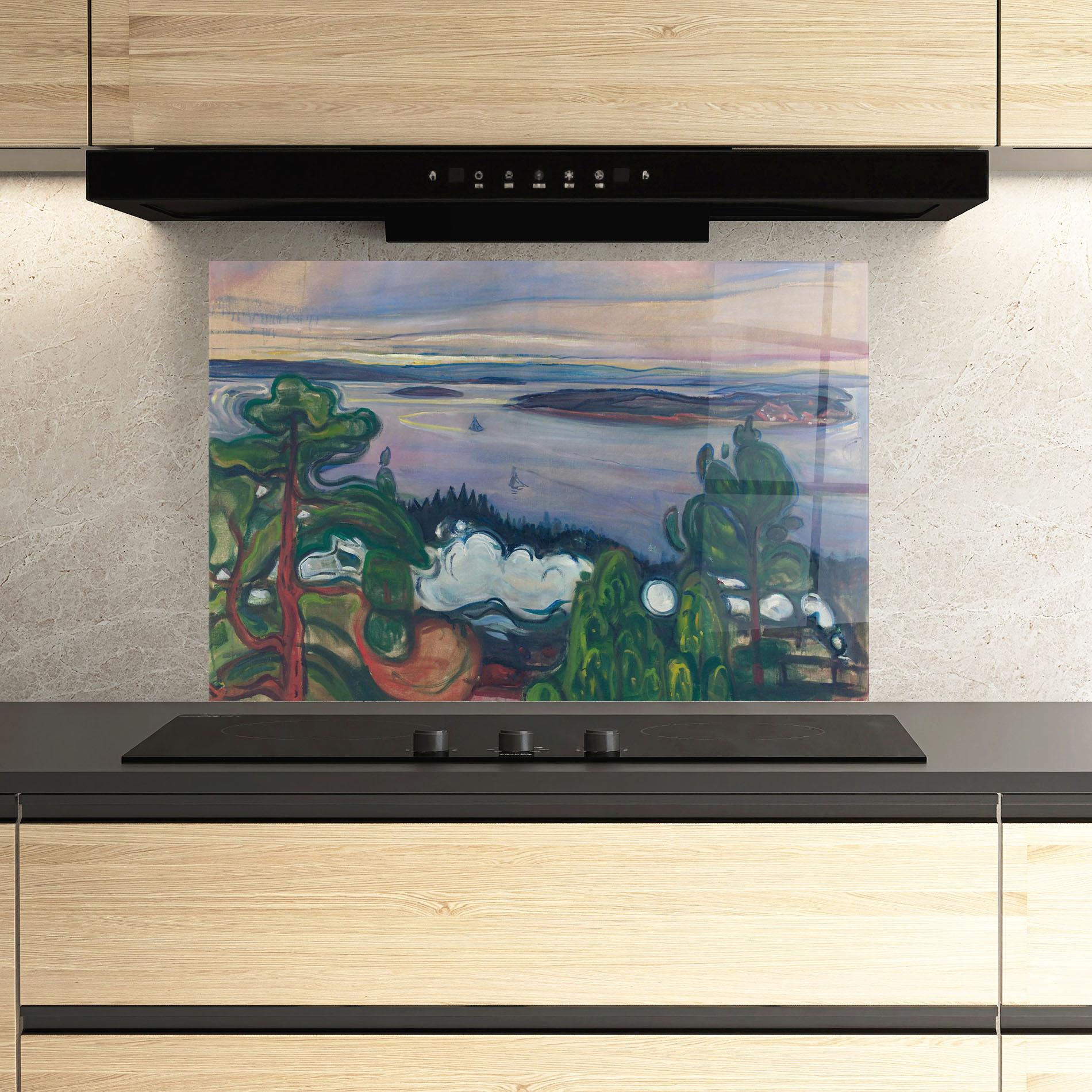 Konyhai üveg hátfal Train Smoke mockup 3