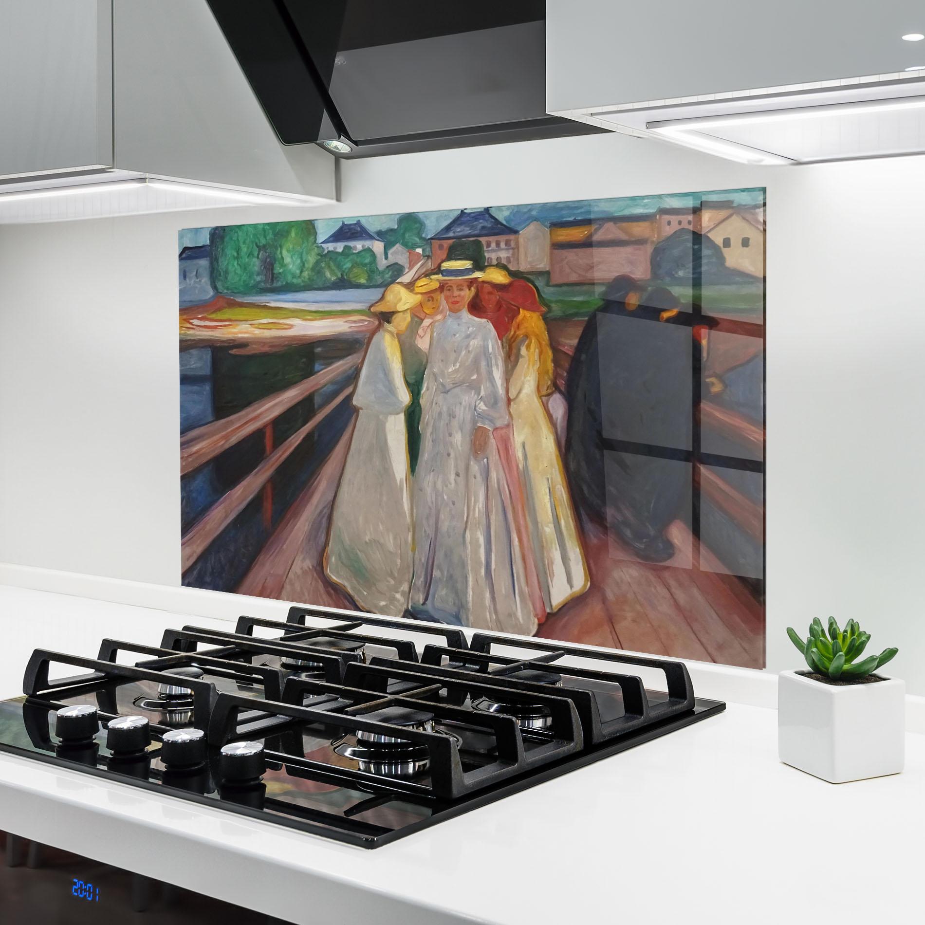 Konyhai üveg hátfal Munch Art mockup 6