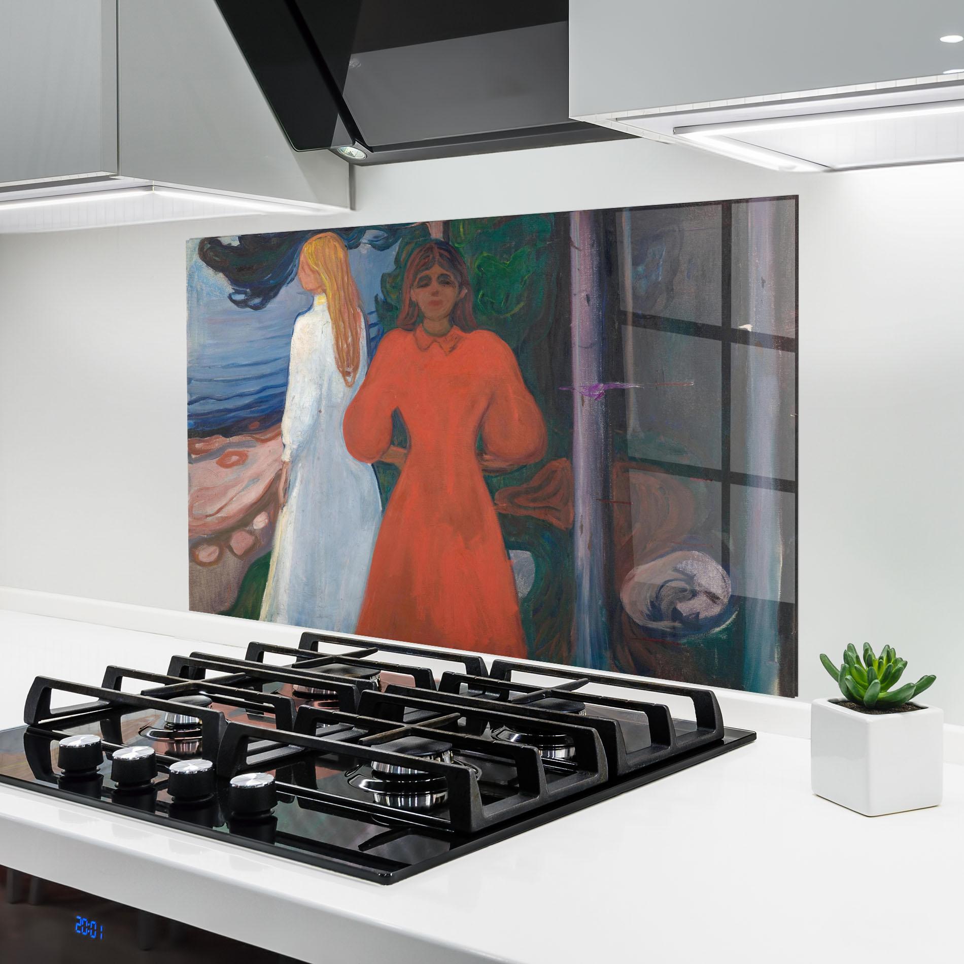 Konyhai üveg hátfal Red And White mockup 6