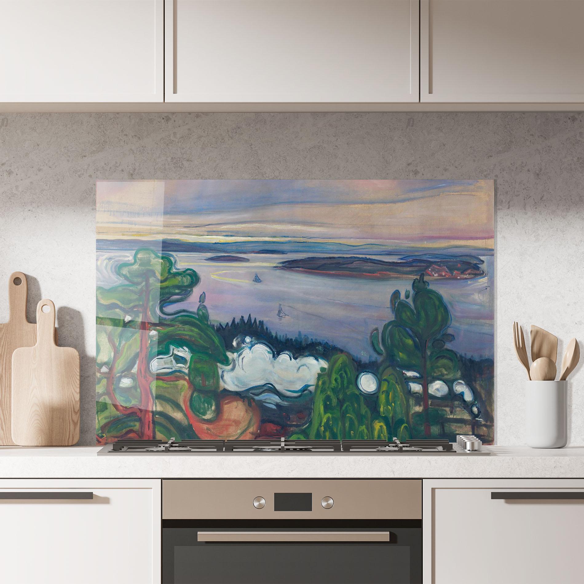 Konyhai üveg hátfal Train Smoke mockup 7