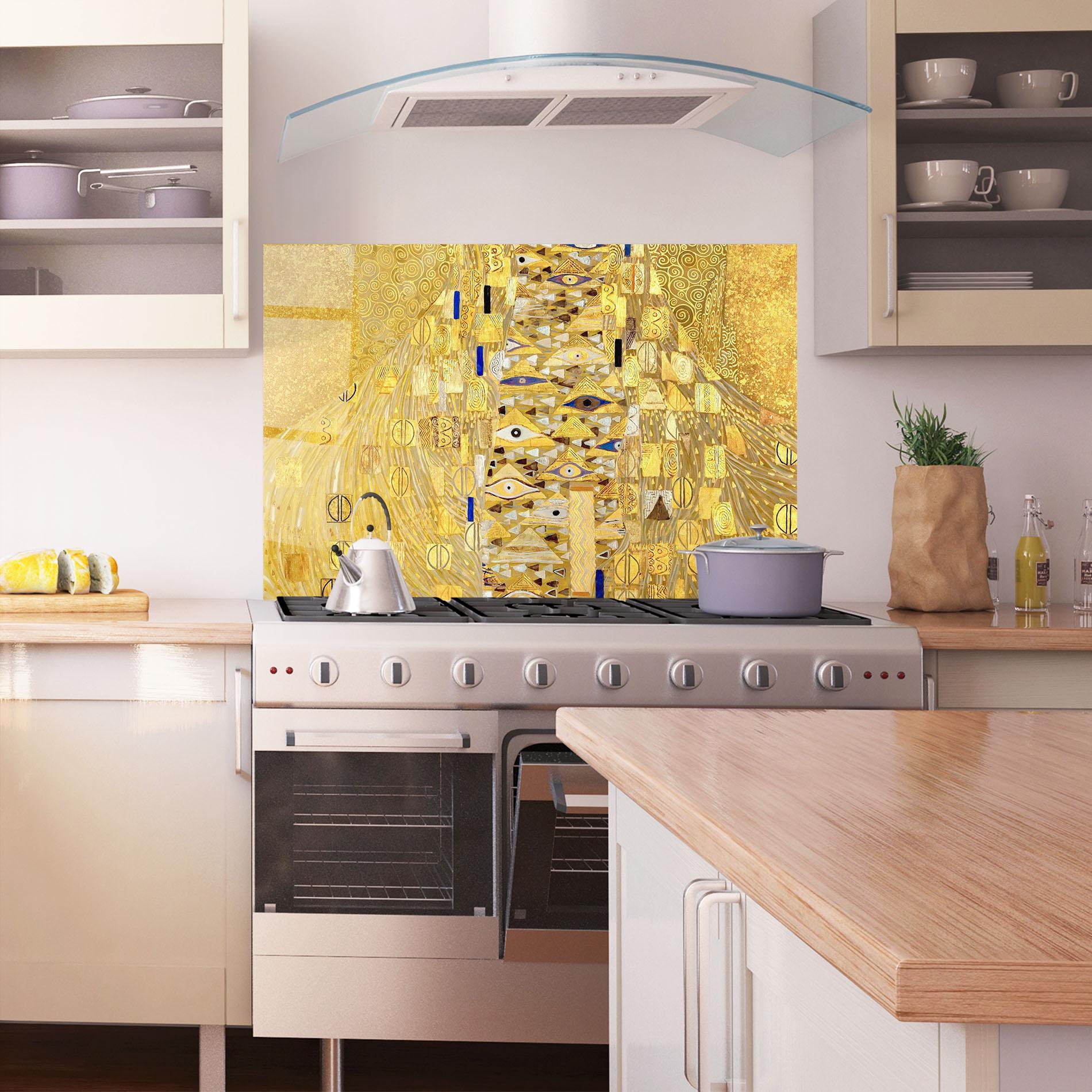 Konyhai üveg hátfal Adele Bloch Bauer mockup 1