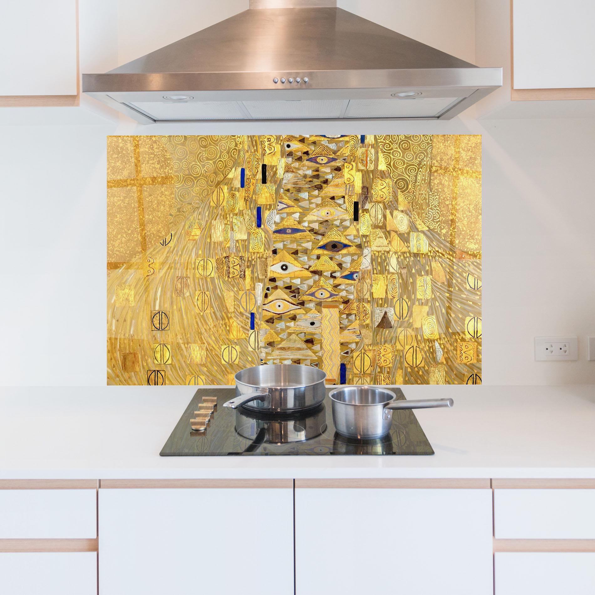 Konyhai üveg hátfal Adele Bloch Bauer mockup 5