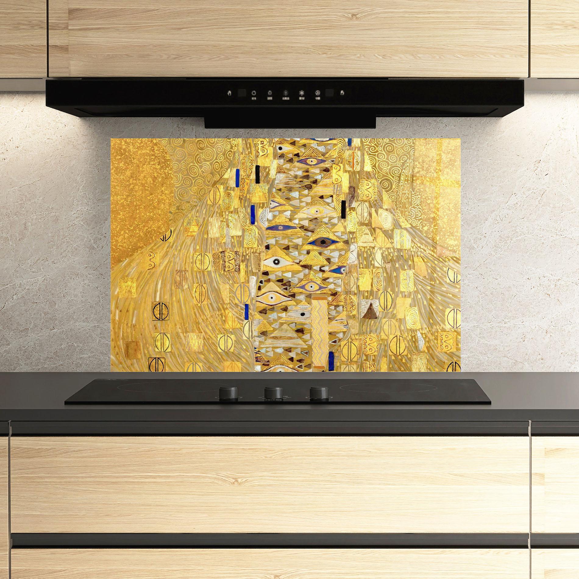 Konyhai üveg hátfal Adele Bloch Bauer mockup 3