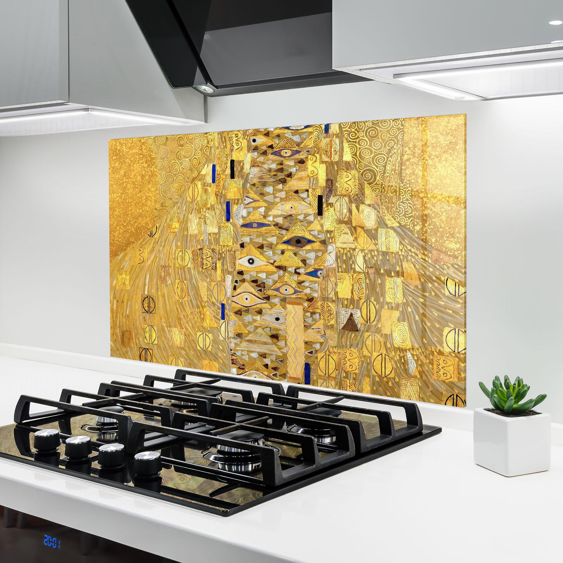 Konyhai üveg hátfal Adele Bloch Bauer mockup 6