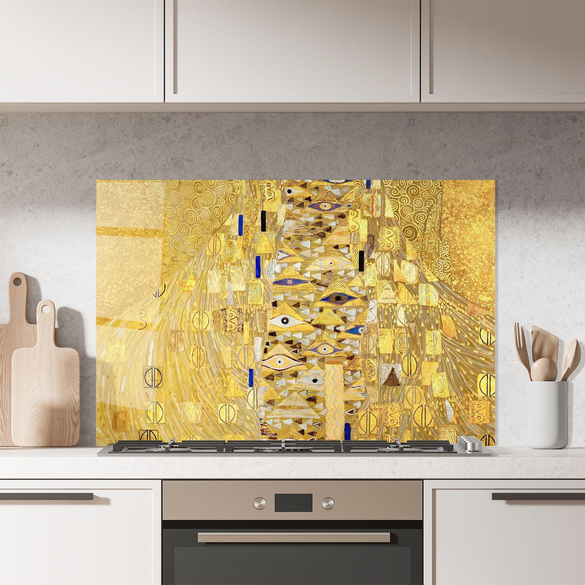 Konyhai üveg hátfal Adele Bloch Bauer mockup 7