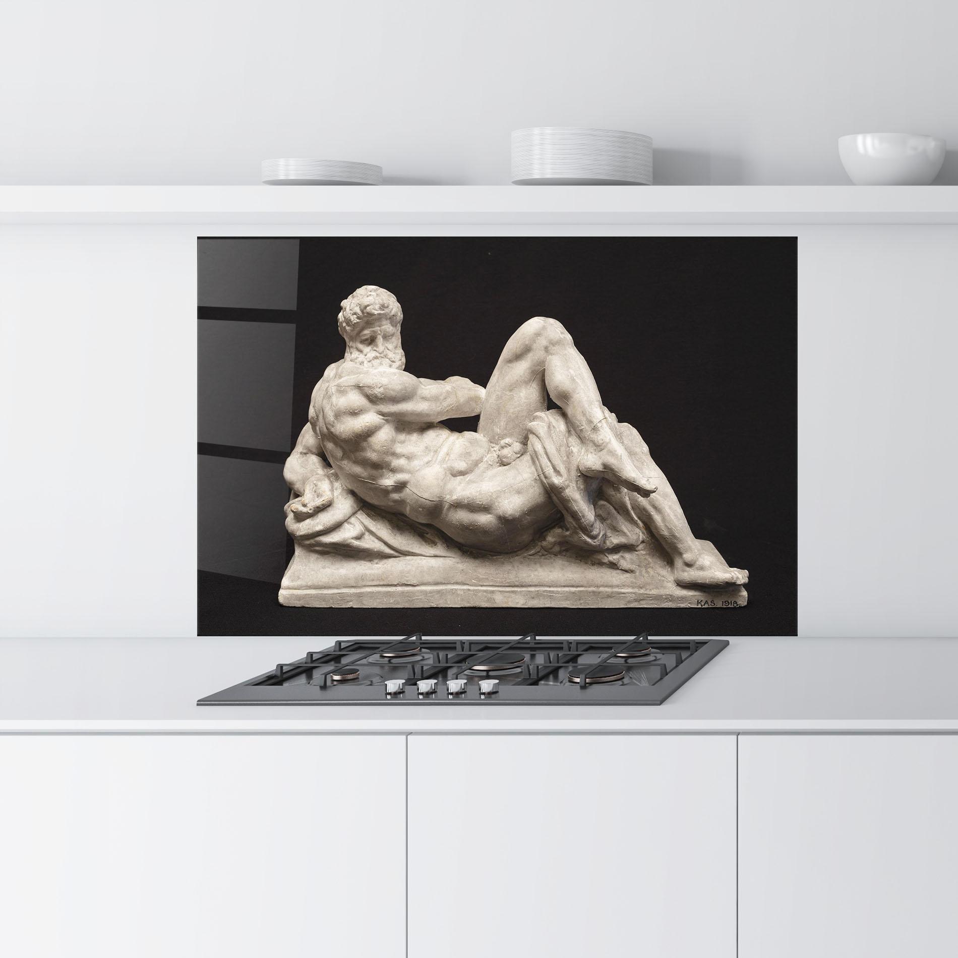 Konyhai üveg hátfal Michelangelo S Day mockup 9