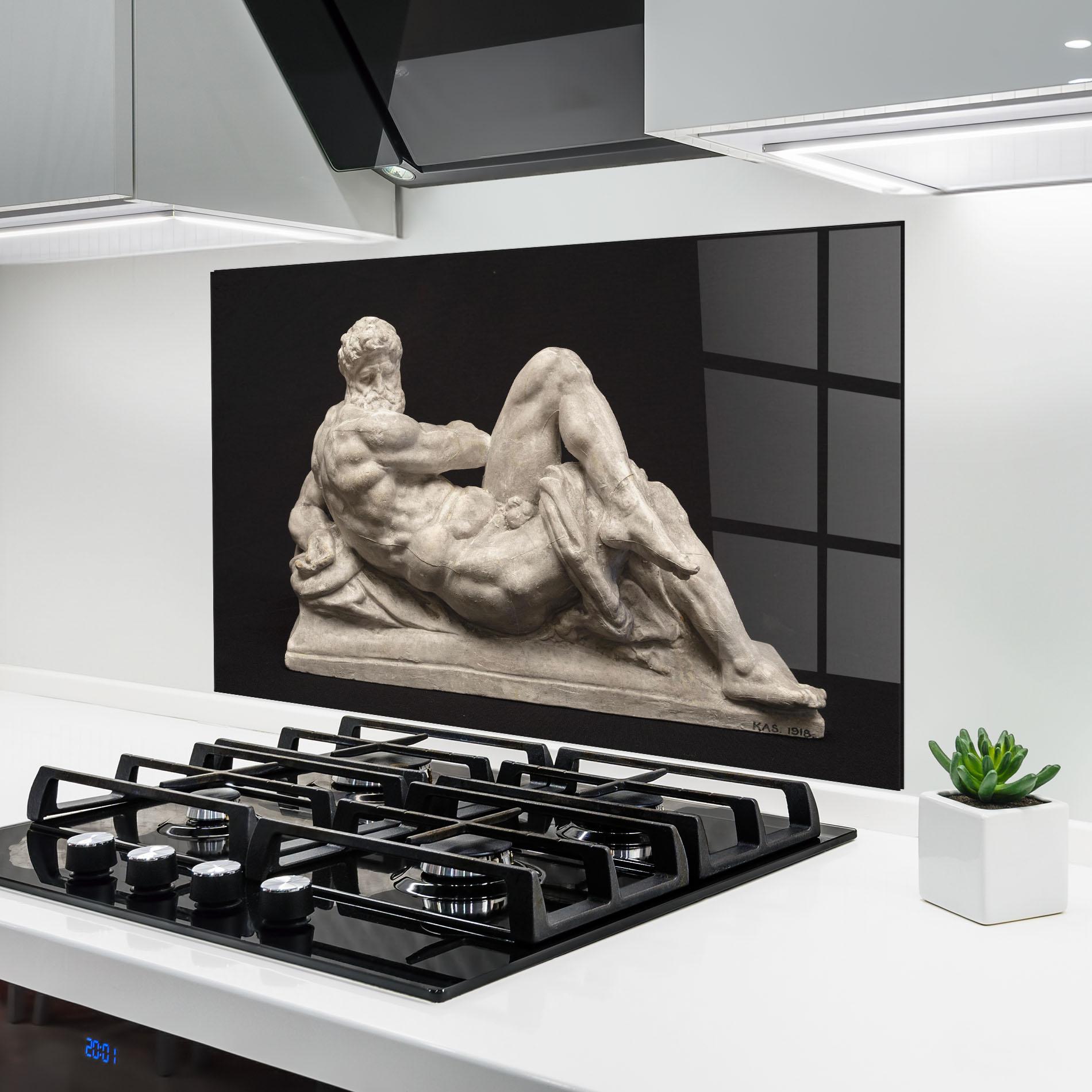 Konyhai üveg hátfal Michelangelo S Day mockup 6