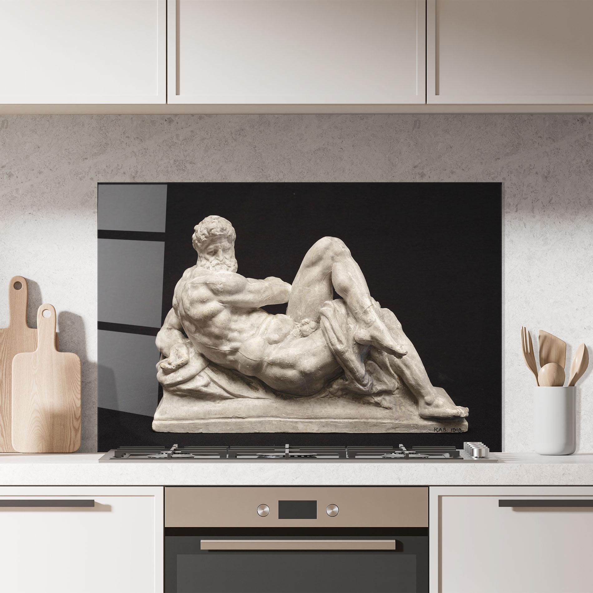 Konyhai üveg hátfal Michelangelo S Day mockup 7