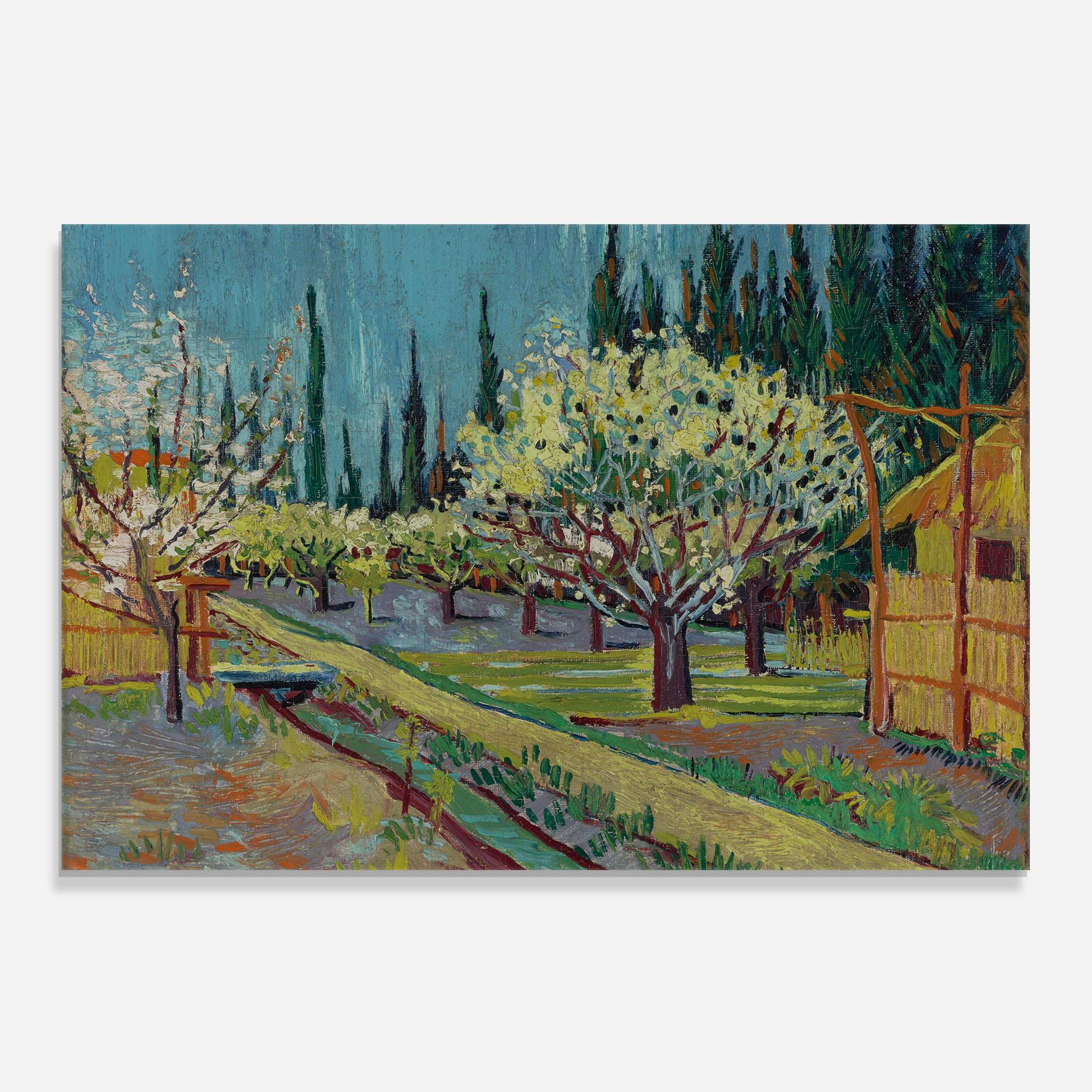 Konyhai üveg hátfal Orchard Bordered Cypresse mockup 0