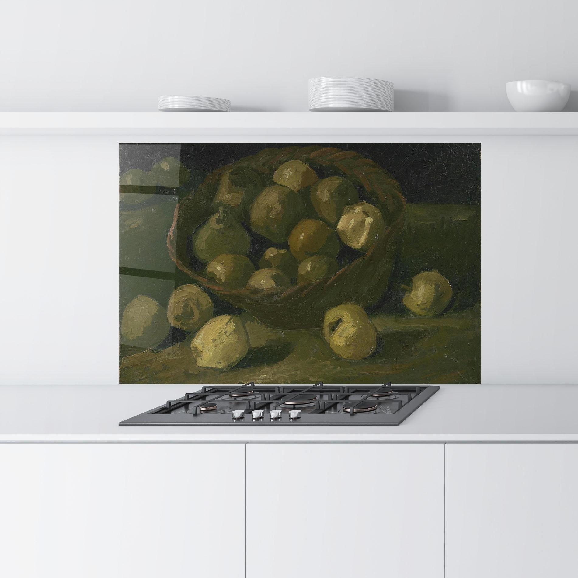 Konyhai üveg hátfal Mand Met Appels mockup 9