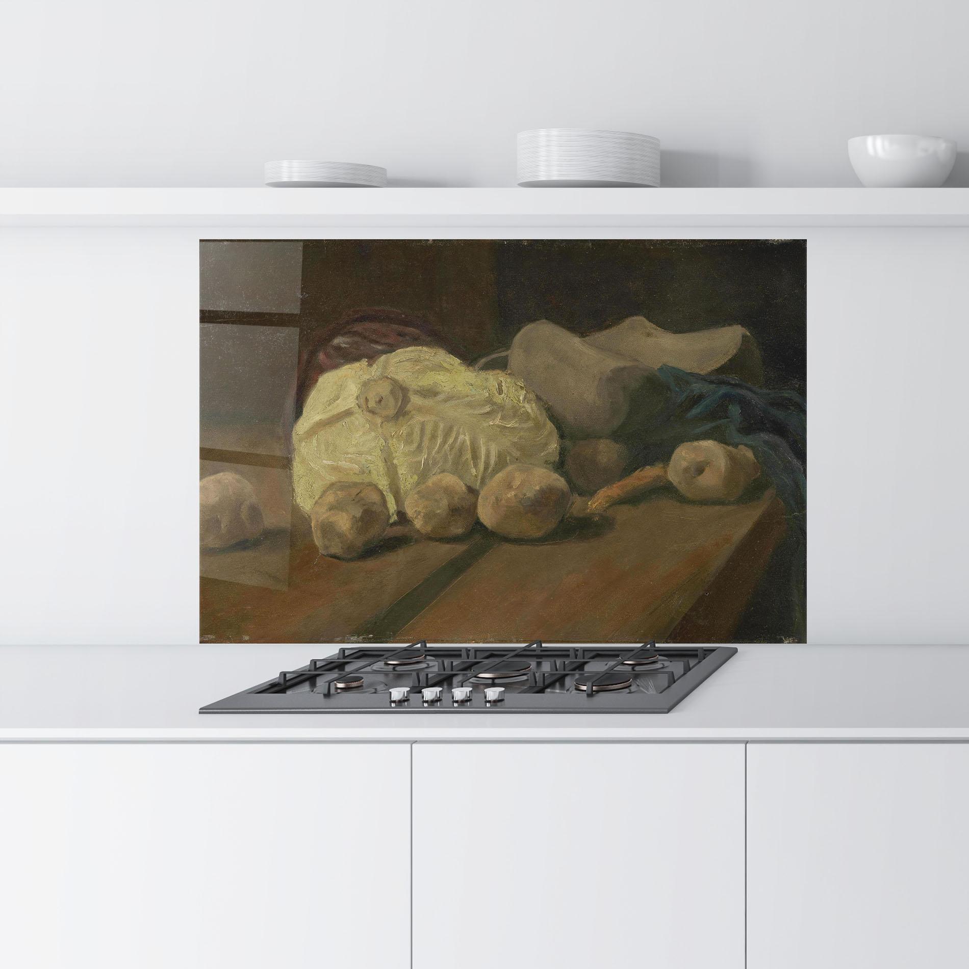 Konyhai üveg hátfal Stilleven Met Kool mockup 9