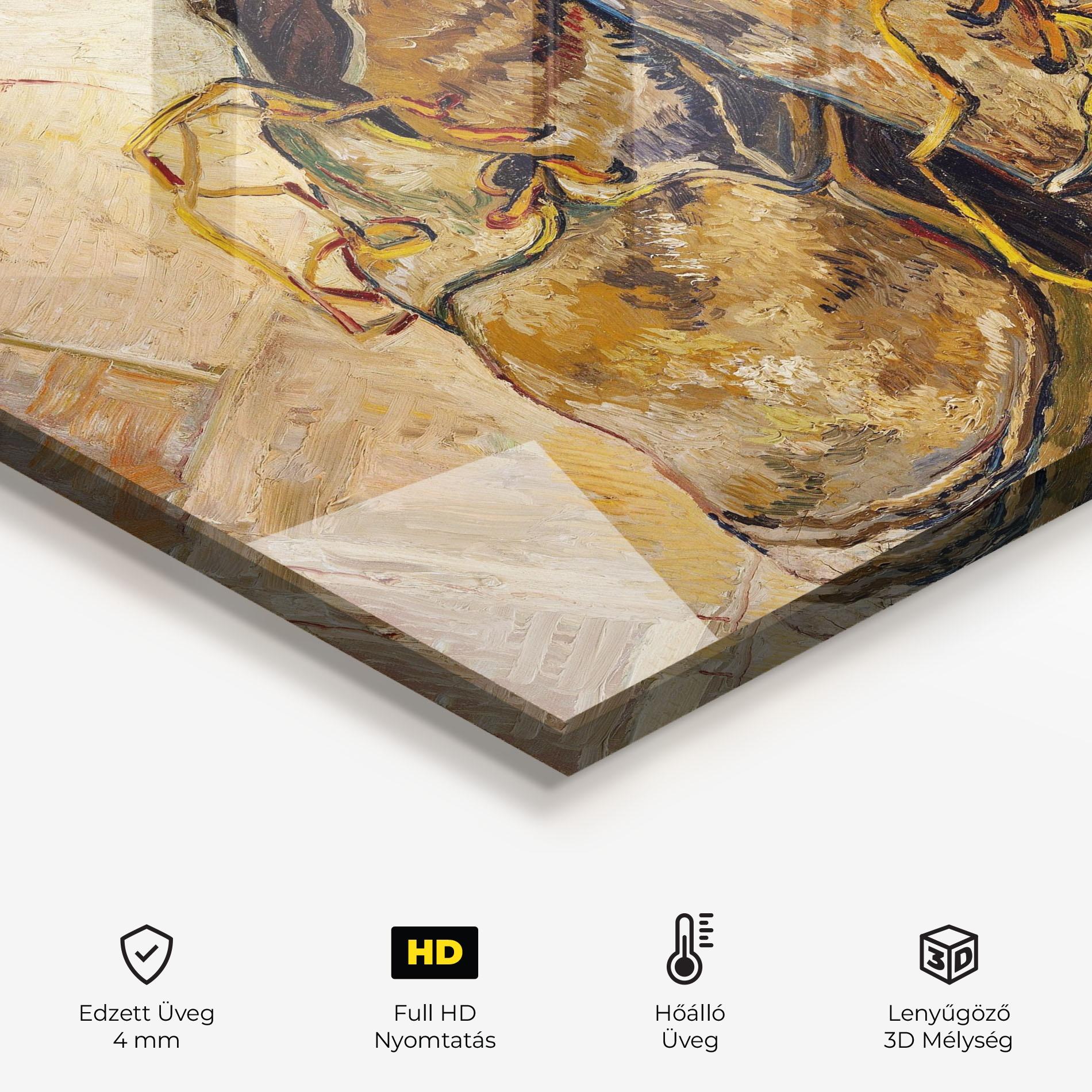 Konyhai üveg hátfal Shoes Van Gogh mockup 2