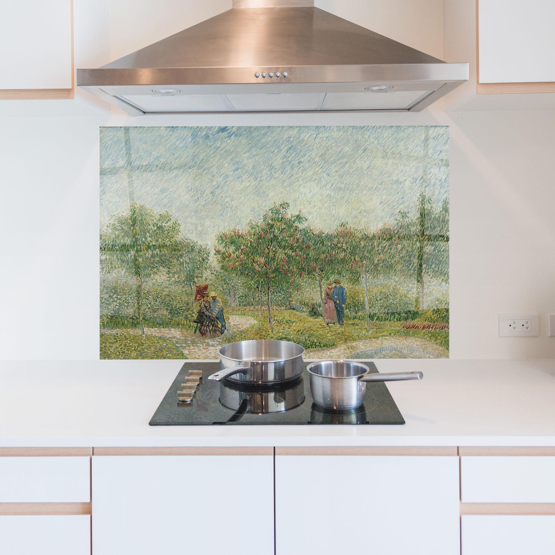 Konyhai üveg hátfal Montmartre Met Geliefden mockup 5