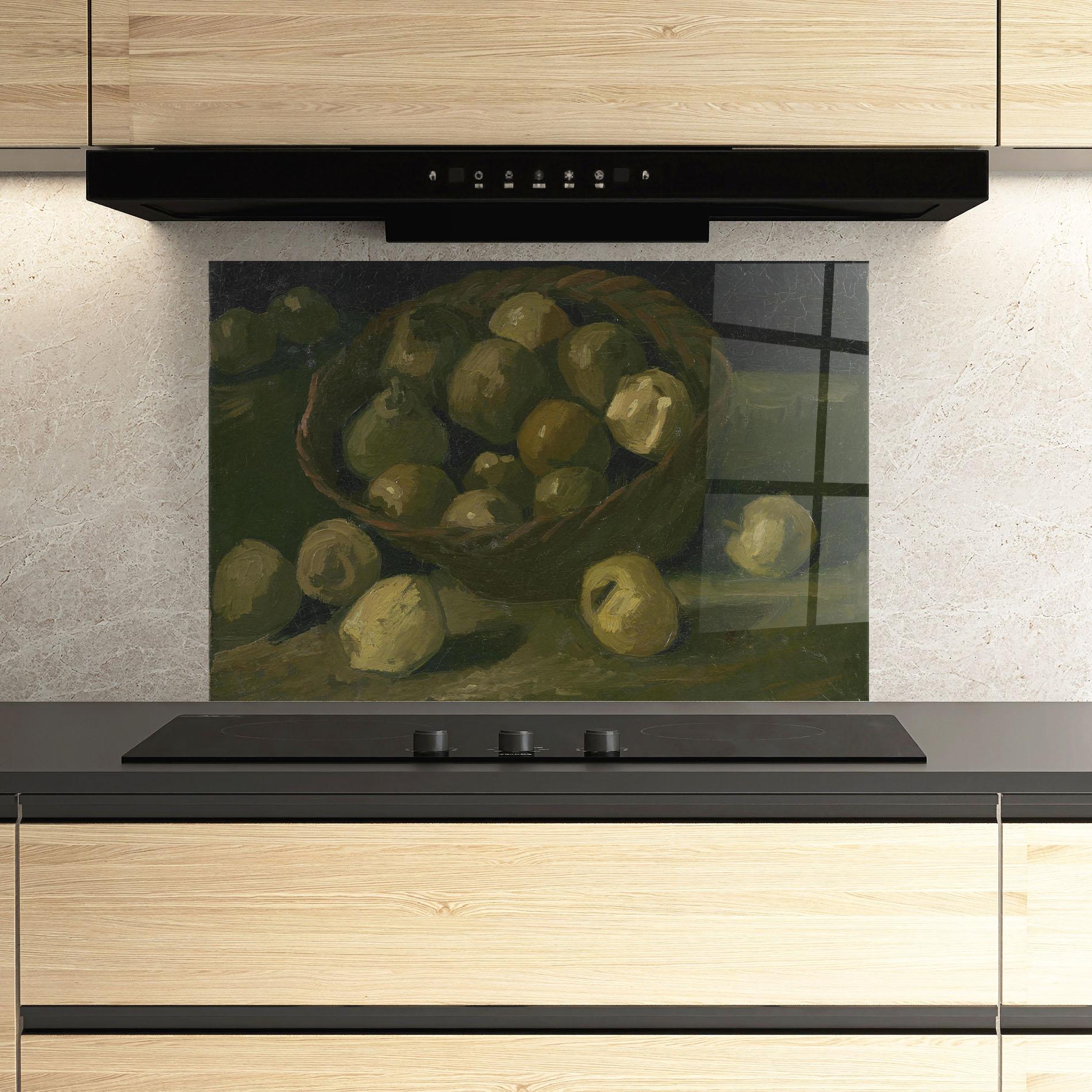 Konyhai üveg hátfal Mand Met Appels mockup 3