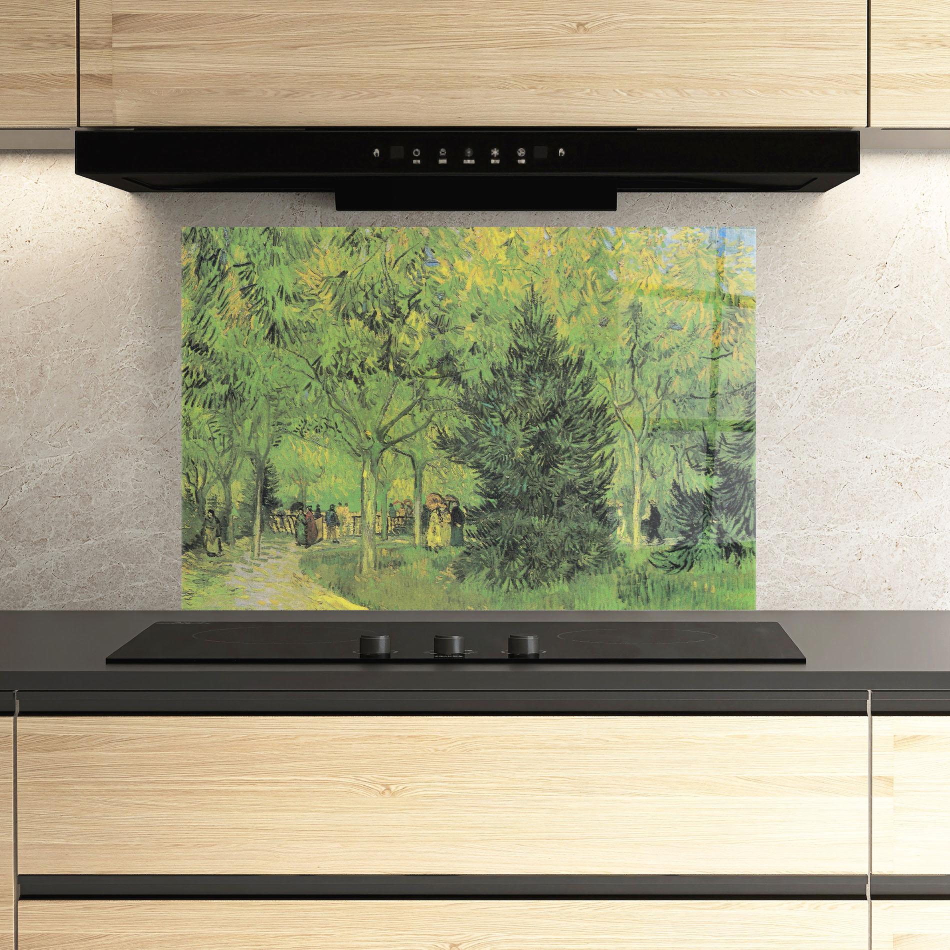 Konyhai üveg hátfal Park Of Arles mockup 3