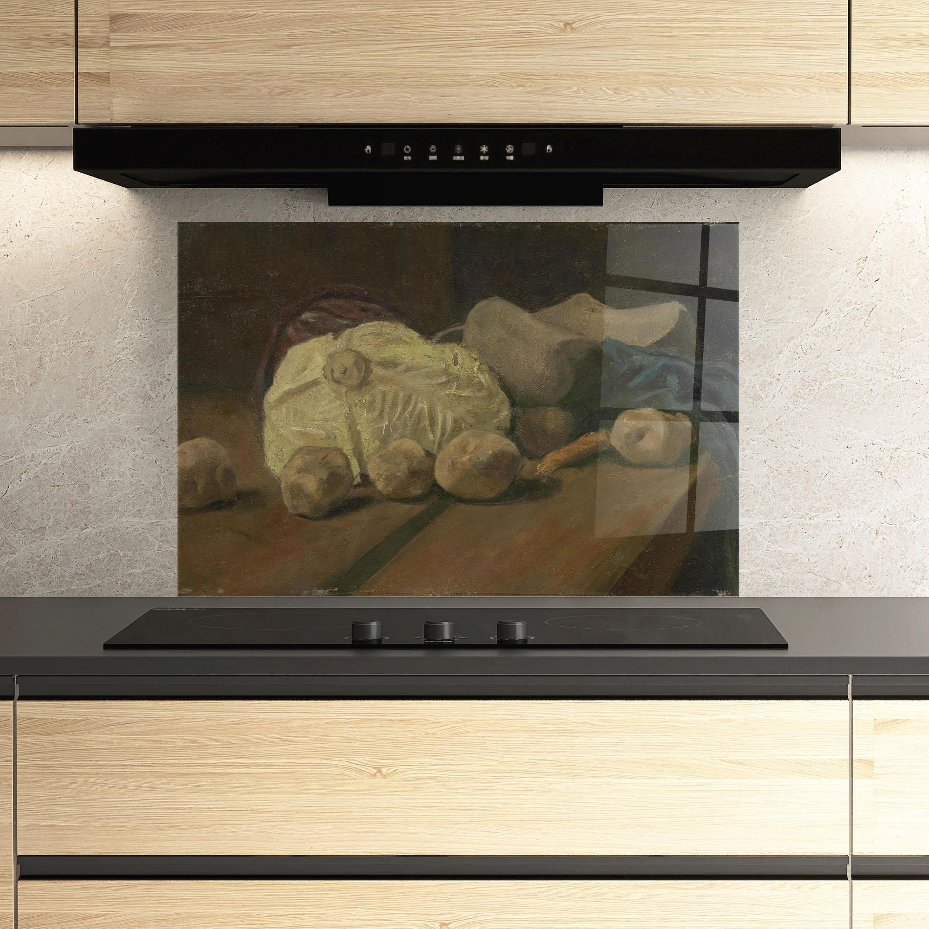 Konyhai üveg hátfal Stilleven Met Kool mockup 3