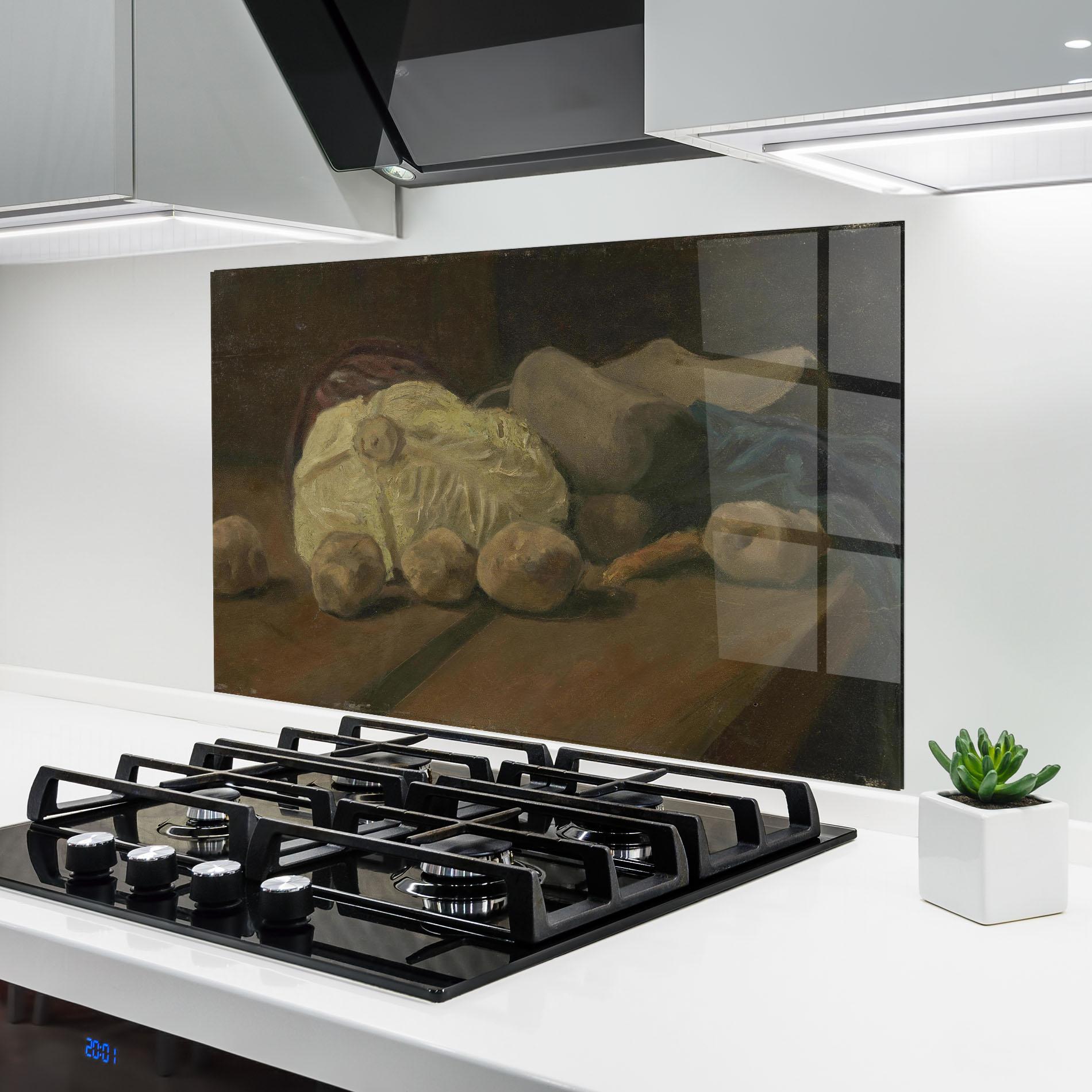 Konyhai üveg hátfal Stilleven Met Kool mockup 6