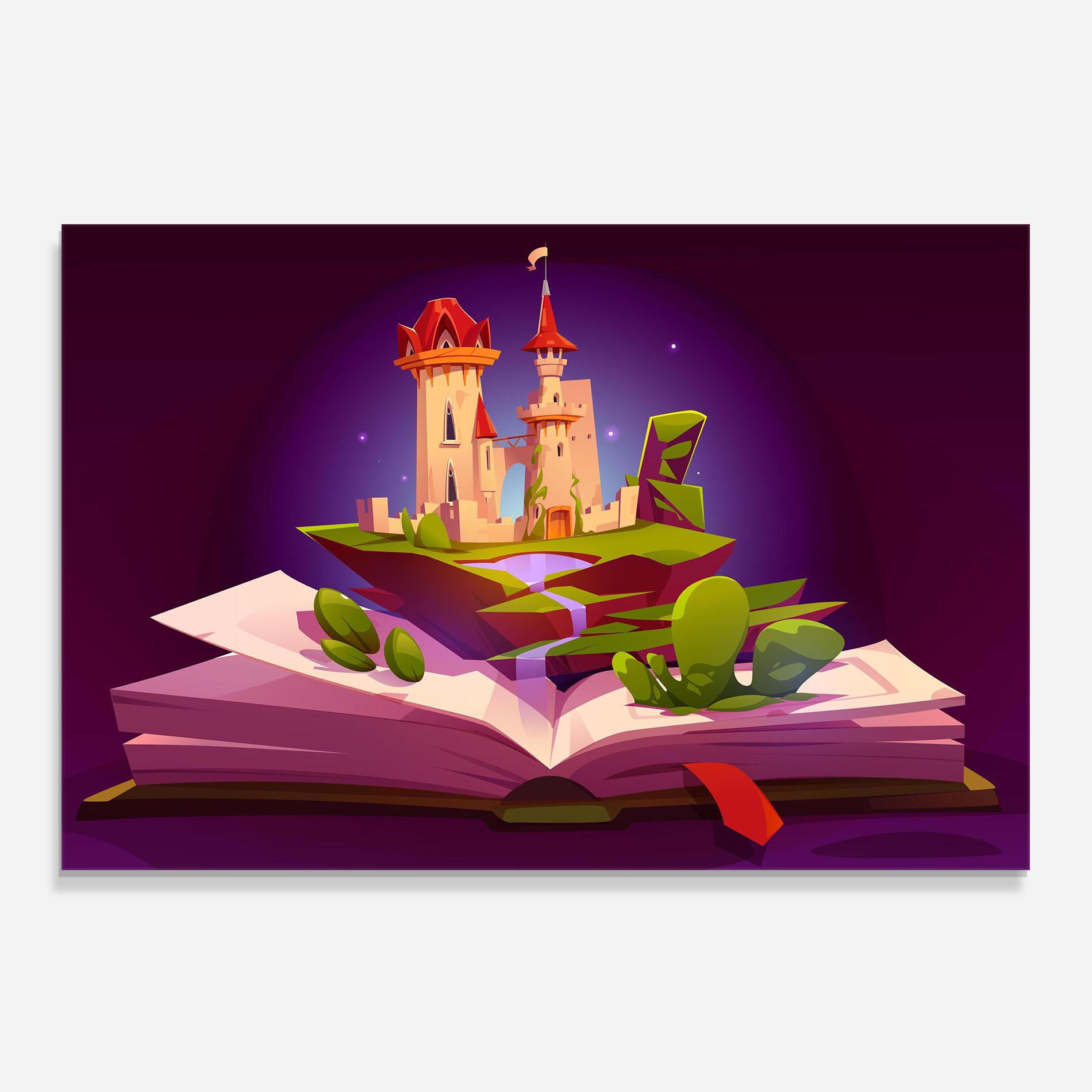 Konyhai üveg hátfal Book Castle mockup 0