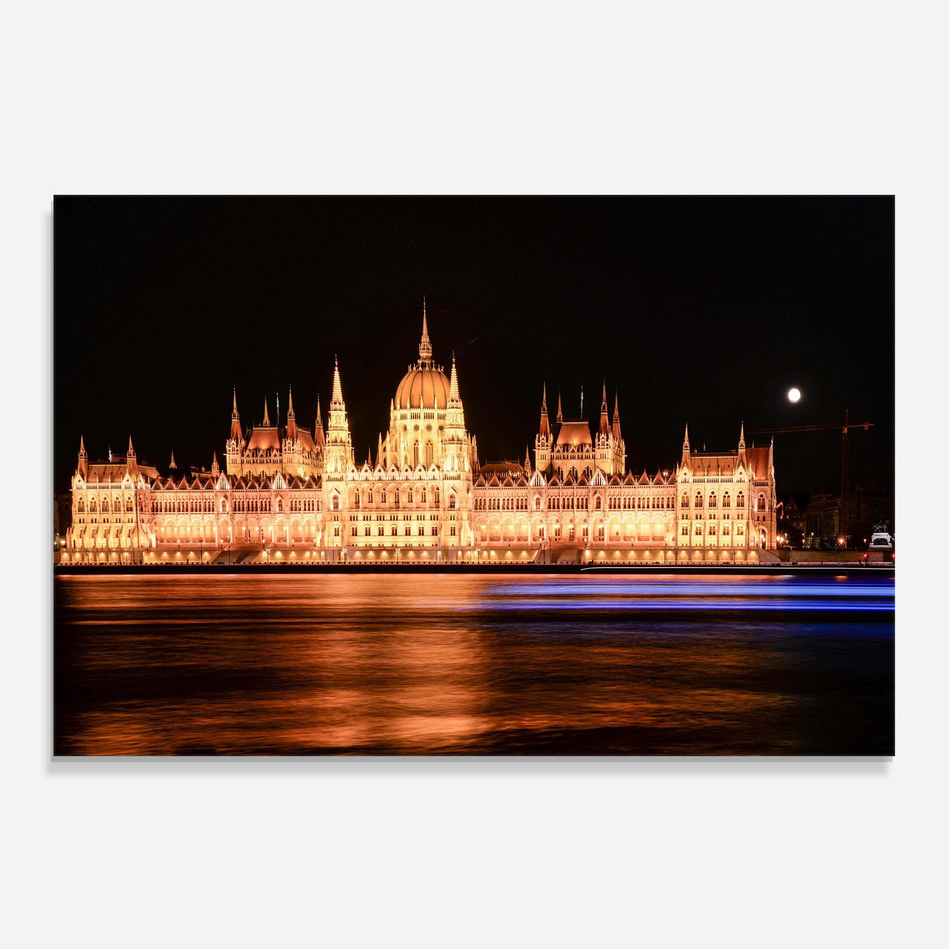 Konyhai üveg hátfal Night Reflection mockup 0