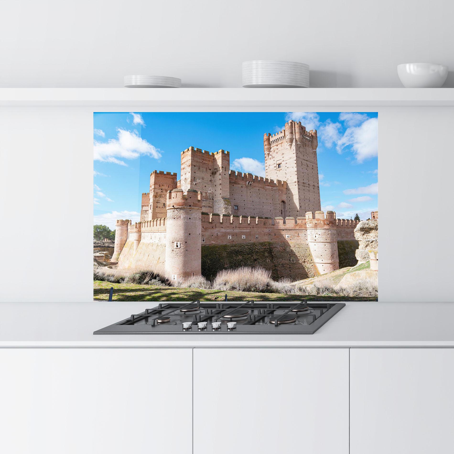 Konyhai üveg hátfal Castle La Mota mockup 9
