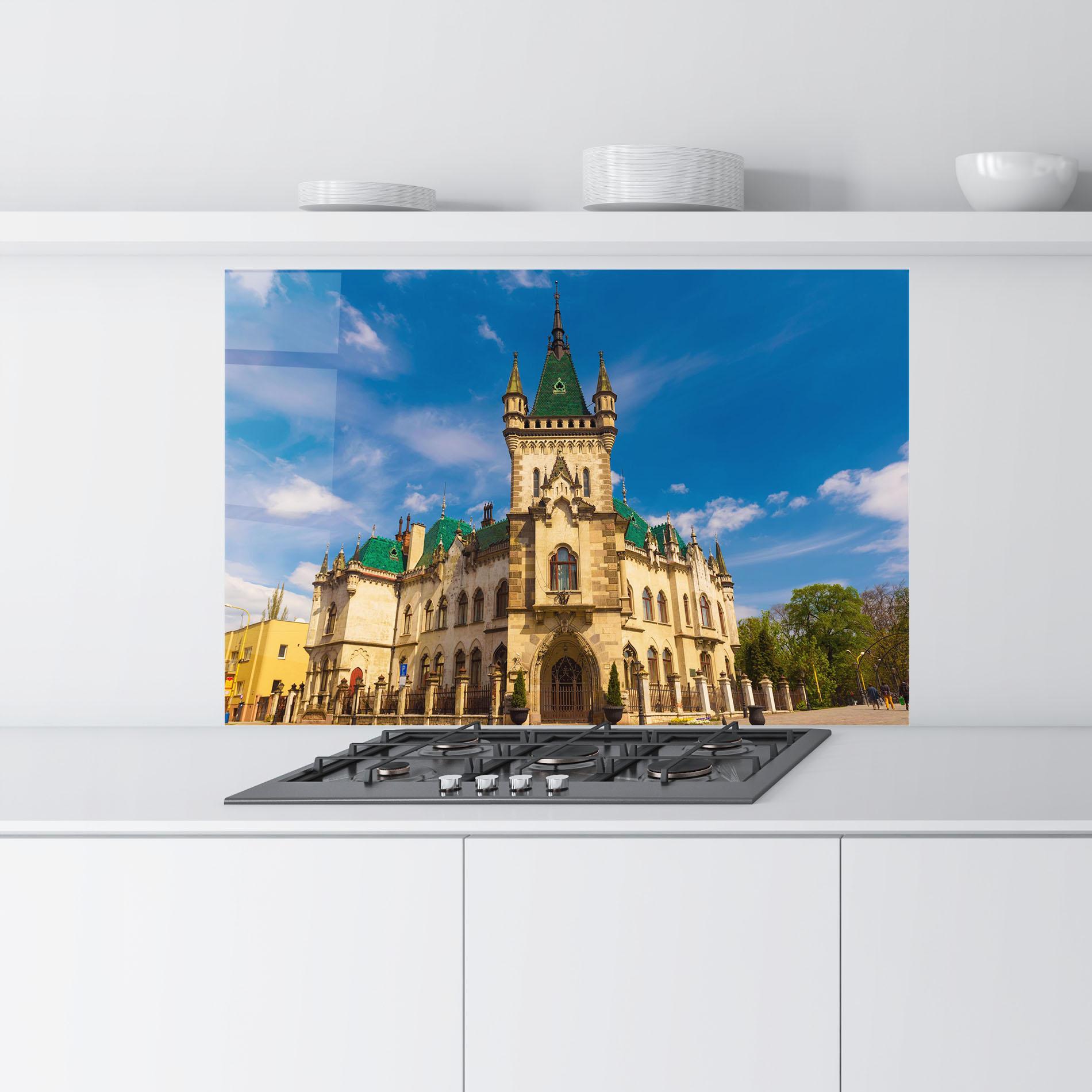 Konyhai üveg hátfal Jakabov Palace Slovakia mockup 9