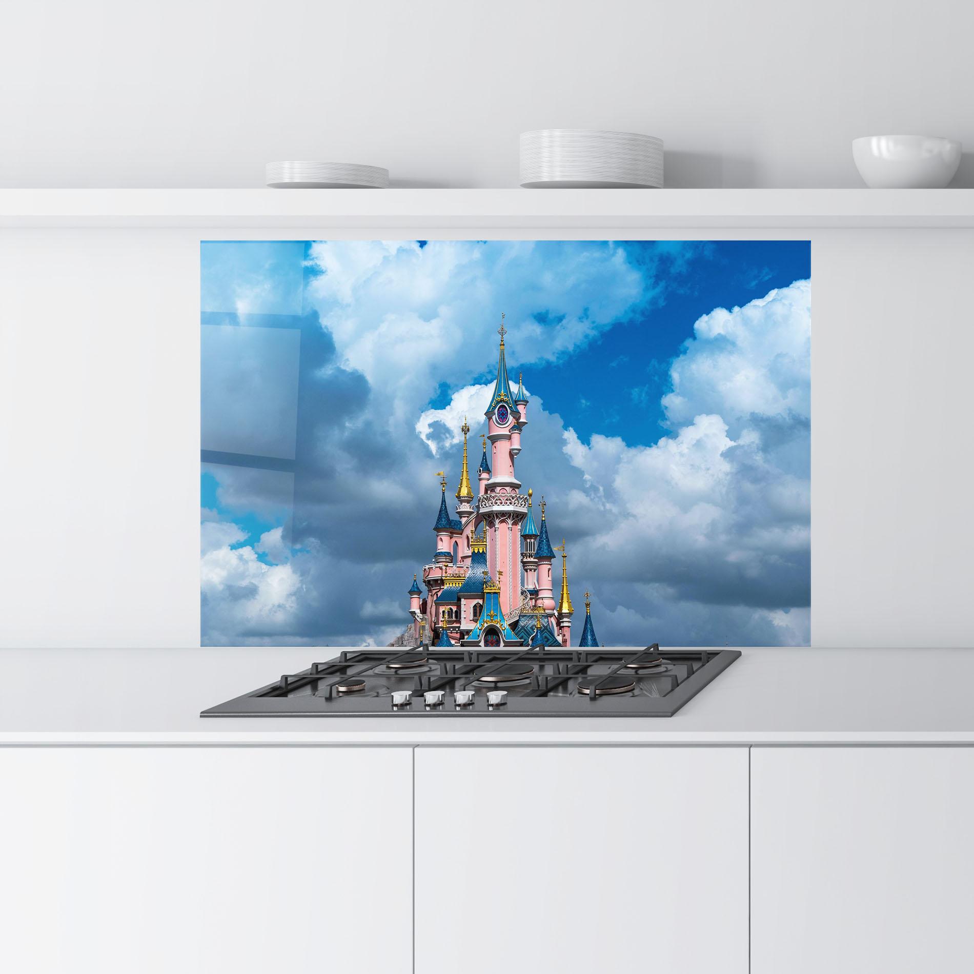 Konyhai üveg hátfal Paris Castle mockup 9