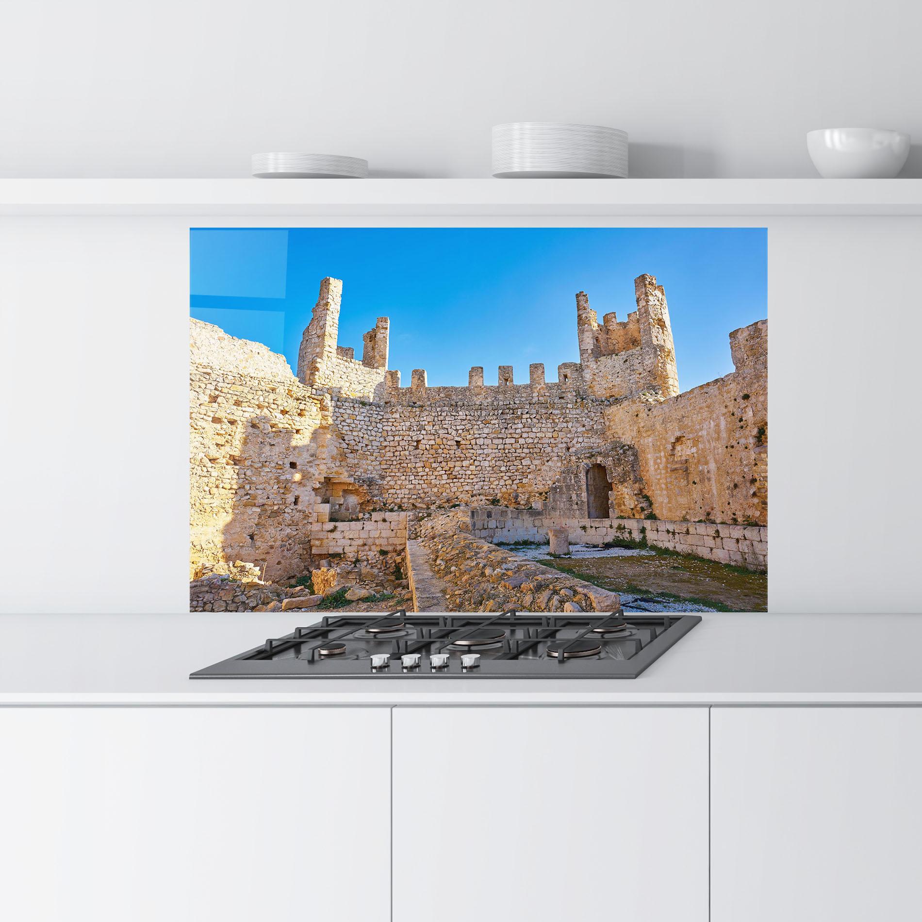 Konyhai üveg hátfal Xivert Castle Alcala mockup 9